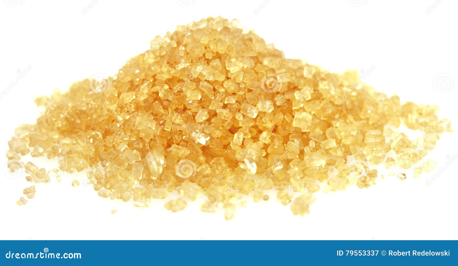 Heap Of Cane Sugar, White Sugar And Erythritol Isolated On White Top