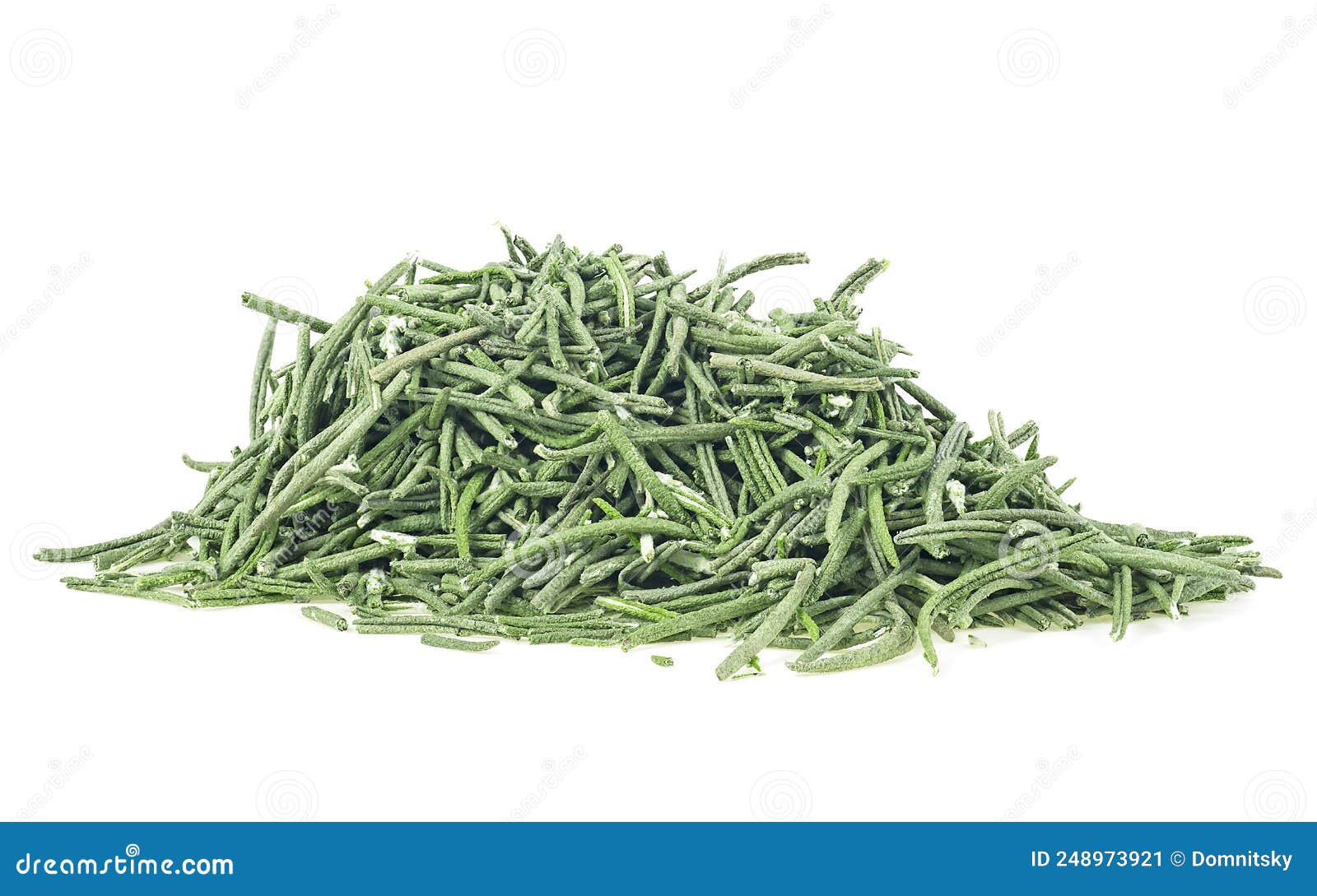Heap of Rosemary Leaves Isolated on White Background Stock Image