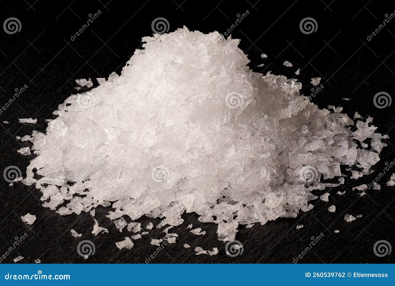 Heap of Sea Salt Flakes Isolated on Black Stock Photo Image of dark