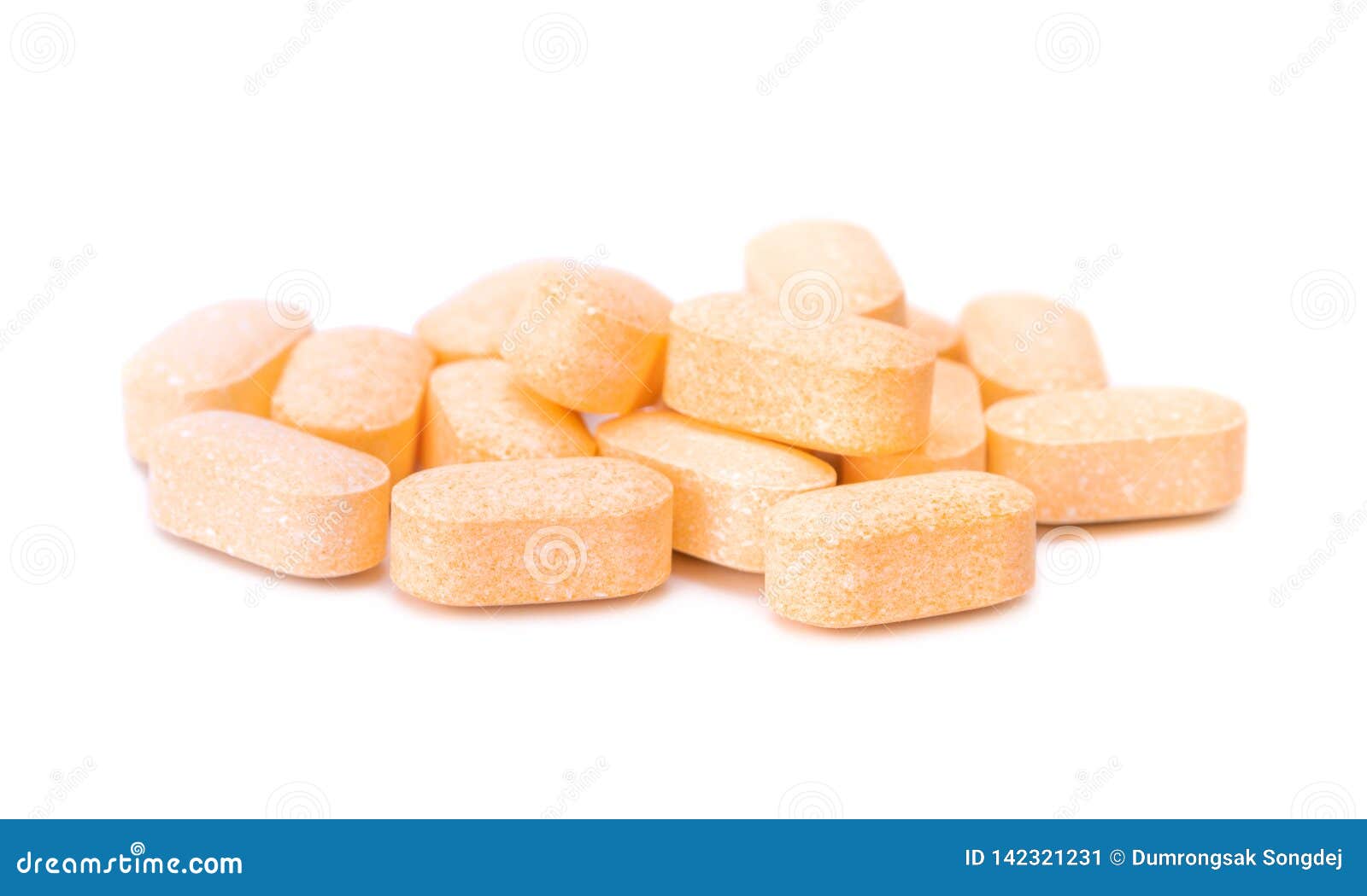 heap of vitamin c tablets