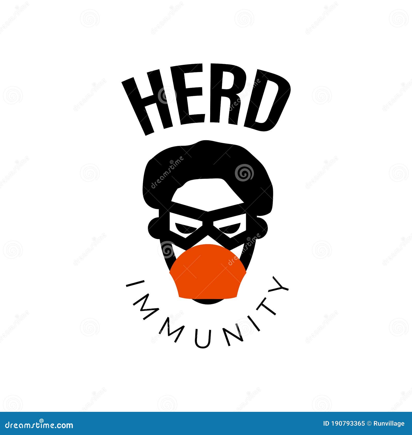 heard immunity logo icon for new normal lifestye concept