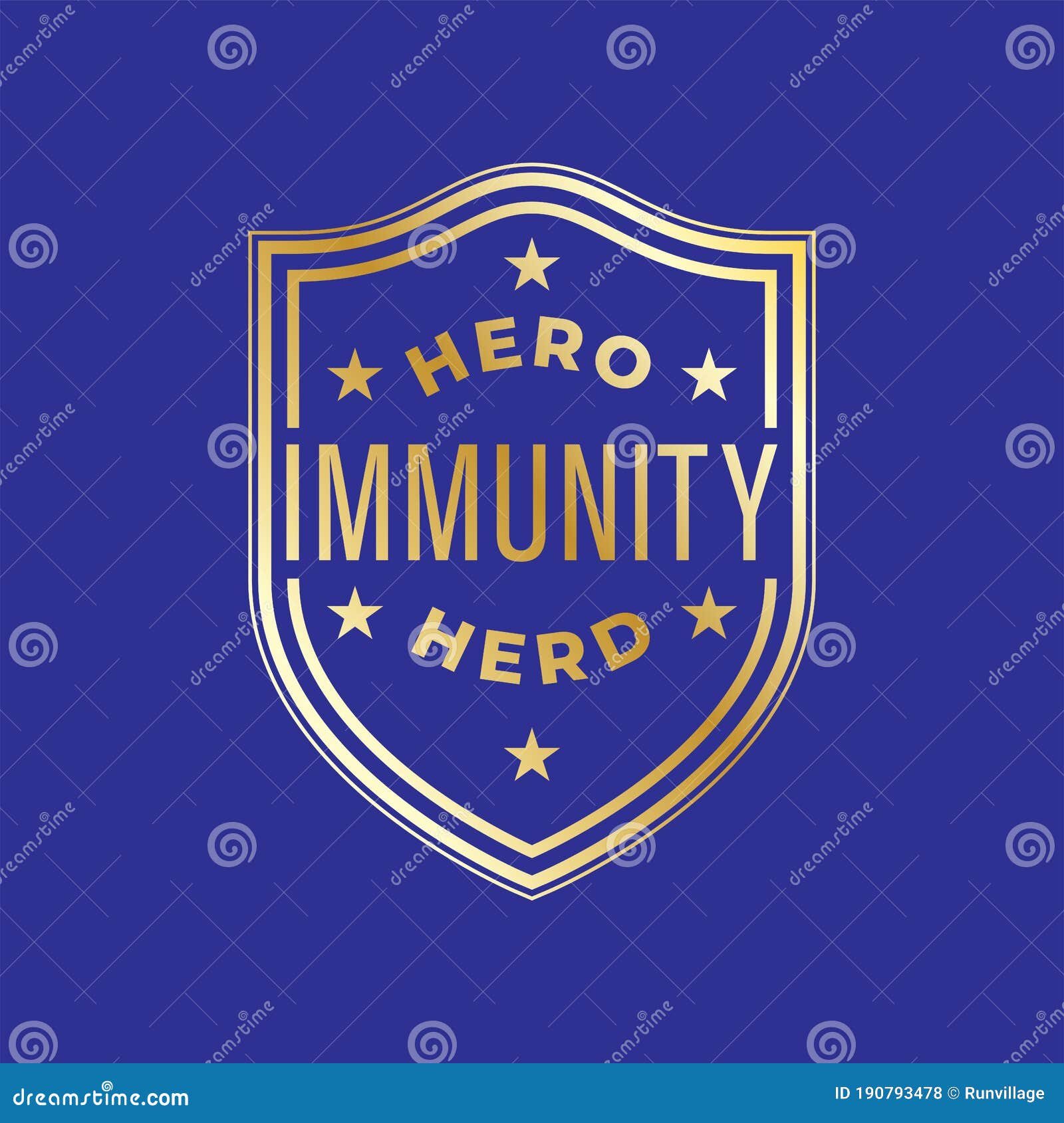 herd immunity logo icon for new normal lifestye concept