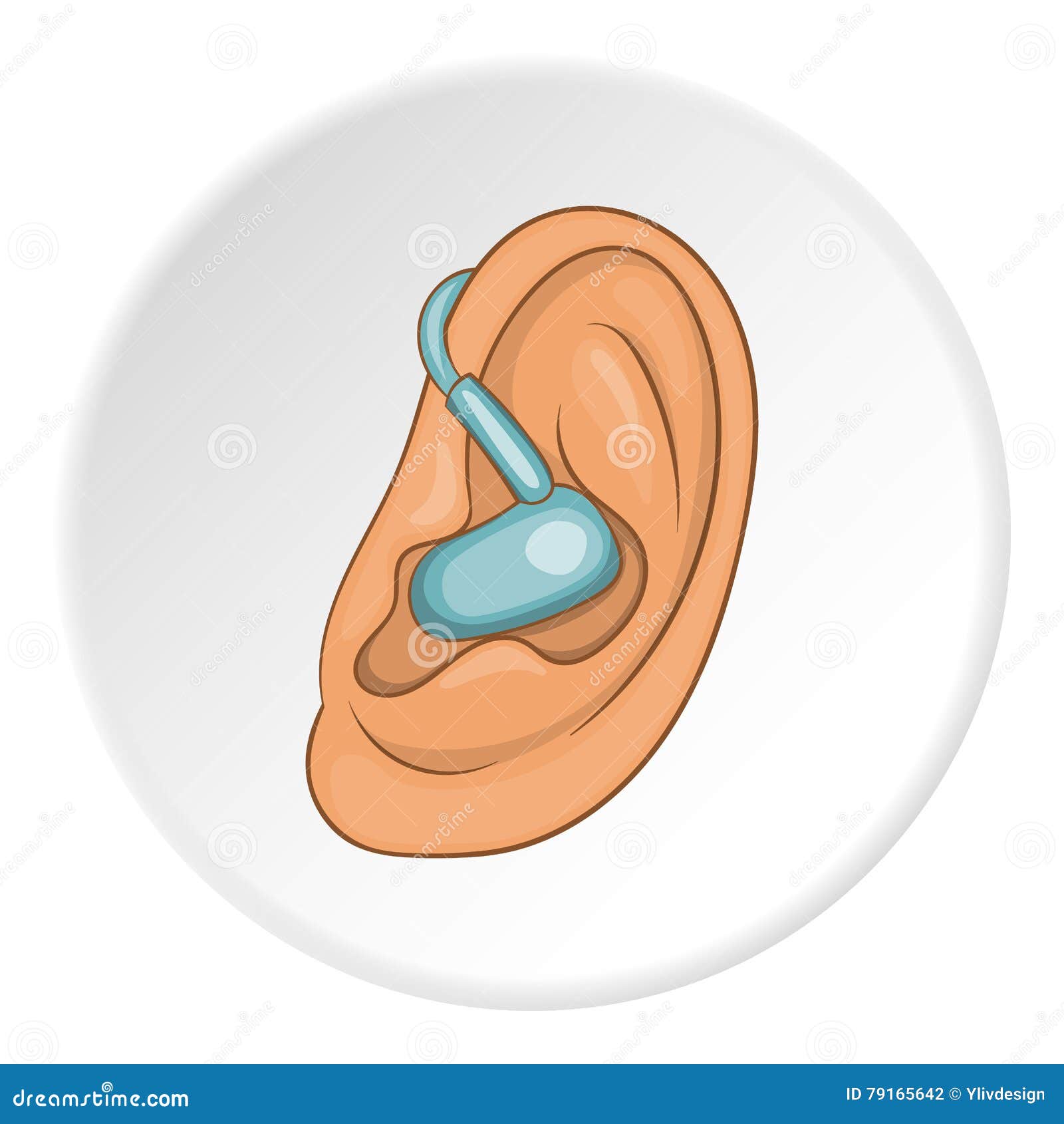 Hearing Aid Icon, Cartoon Style Stock Vector Illustration of hearing