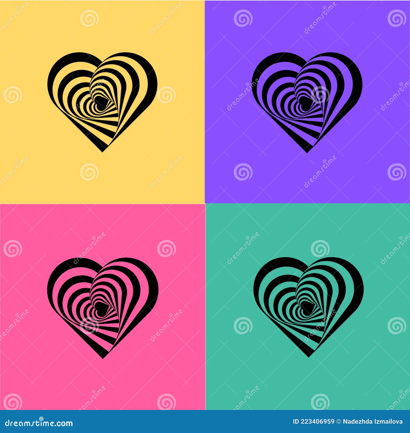 heart on a colored background