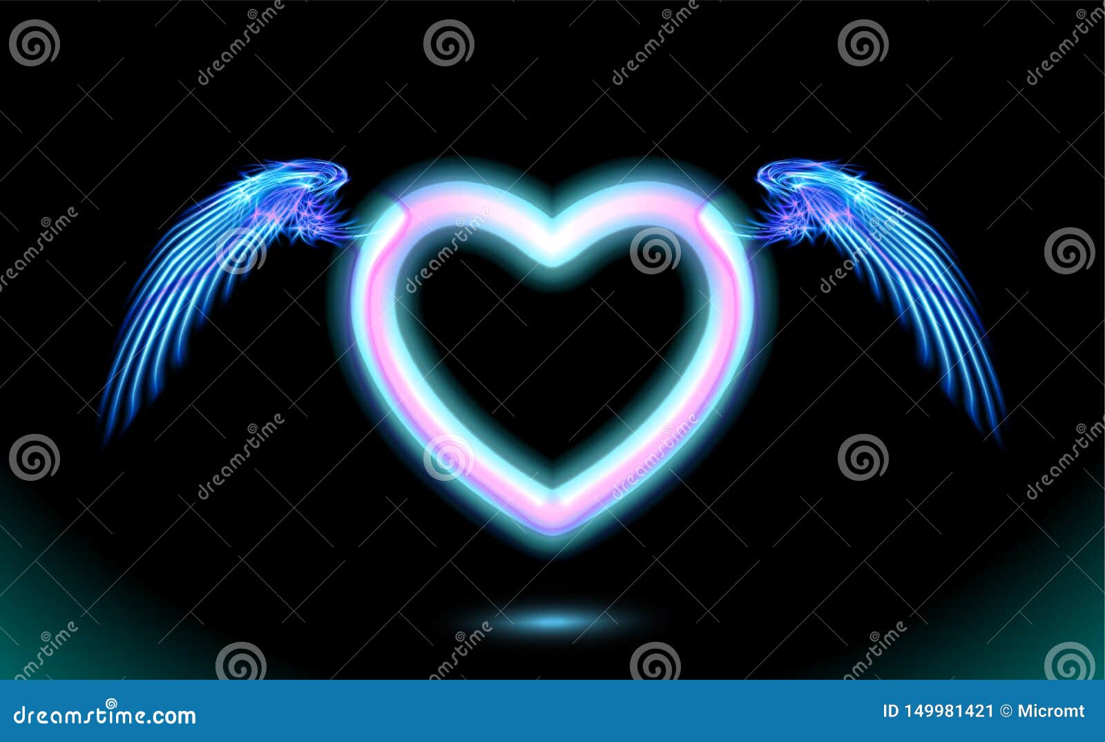 Heart Anime Neon with Wings, Blue Glow Radiant Effect of Love with Space for Valentines Day. Decorative Holiday Design, Night Stock Vector - Illustration of bulb, concept: 149981421 Heart Anime Neon with Wings, Blue Glow Radiant Effect of Love with Space for Valentines Day. Decorative Holiday Design, Night Stock Vector - Illustration of bulb, concept: 149981421