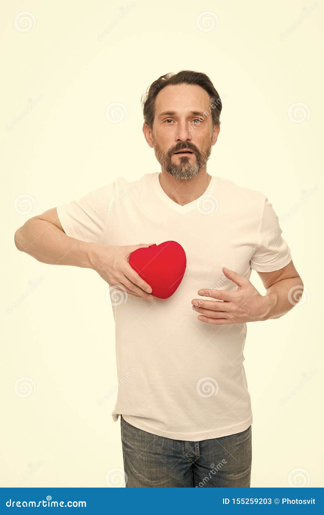 Heart Attribute Of Valentine Heart T Present Greeting From Sincere Heart Man Bearded