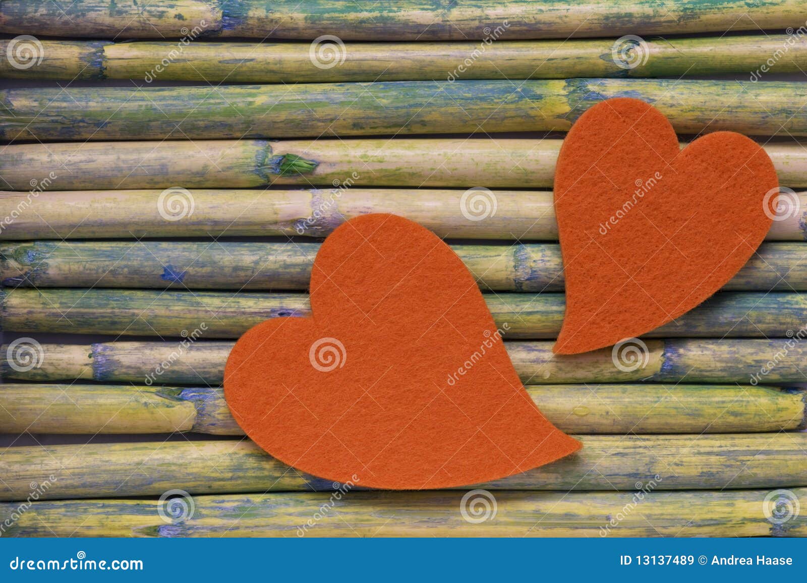Heart on bamboo stock image. Image of nature, orange 13137489