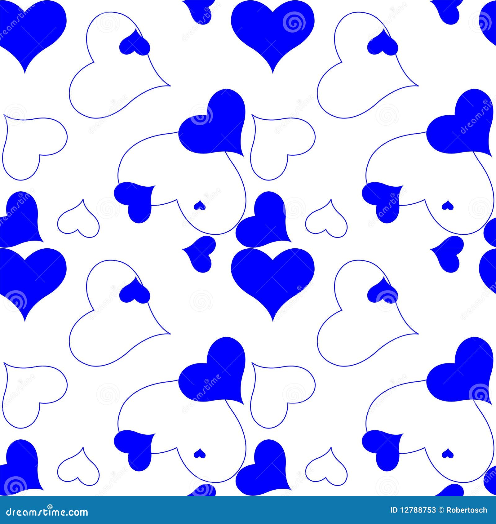 Heart blue pattern stock vector. Illustration of happy - 12788753