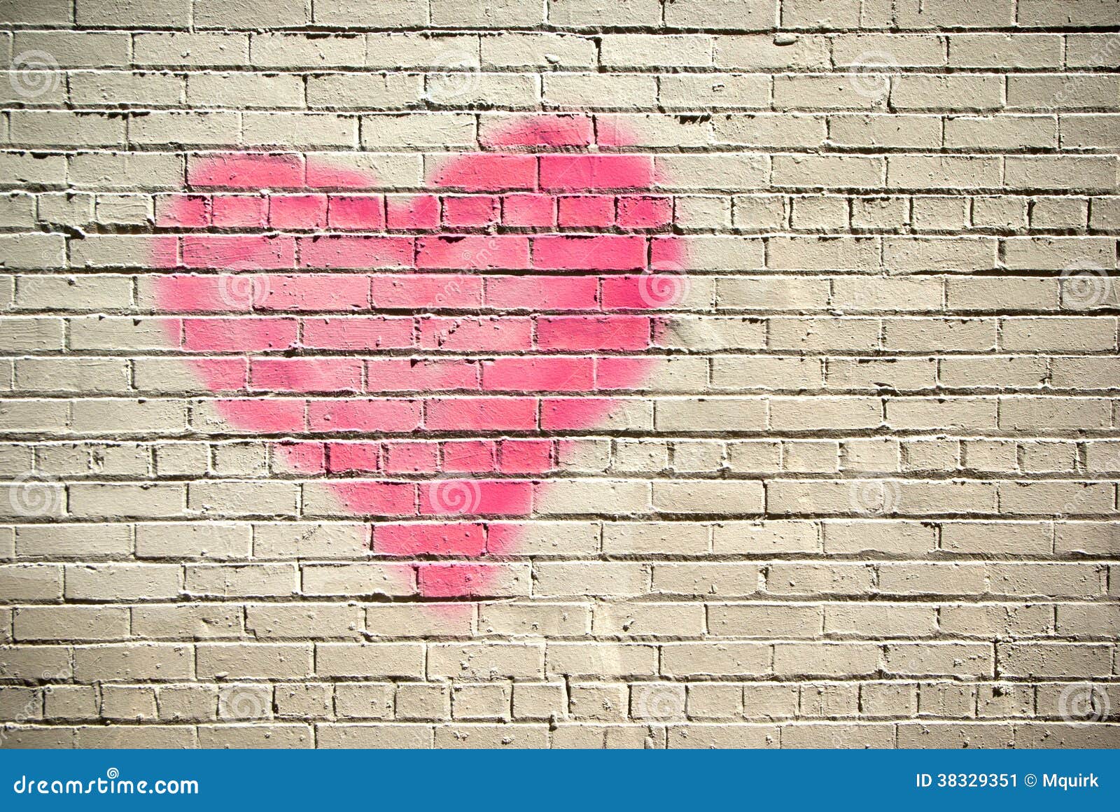 Heart on a brick wall stock image. Image of valentine 38329351