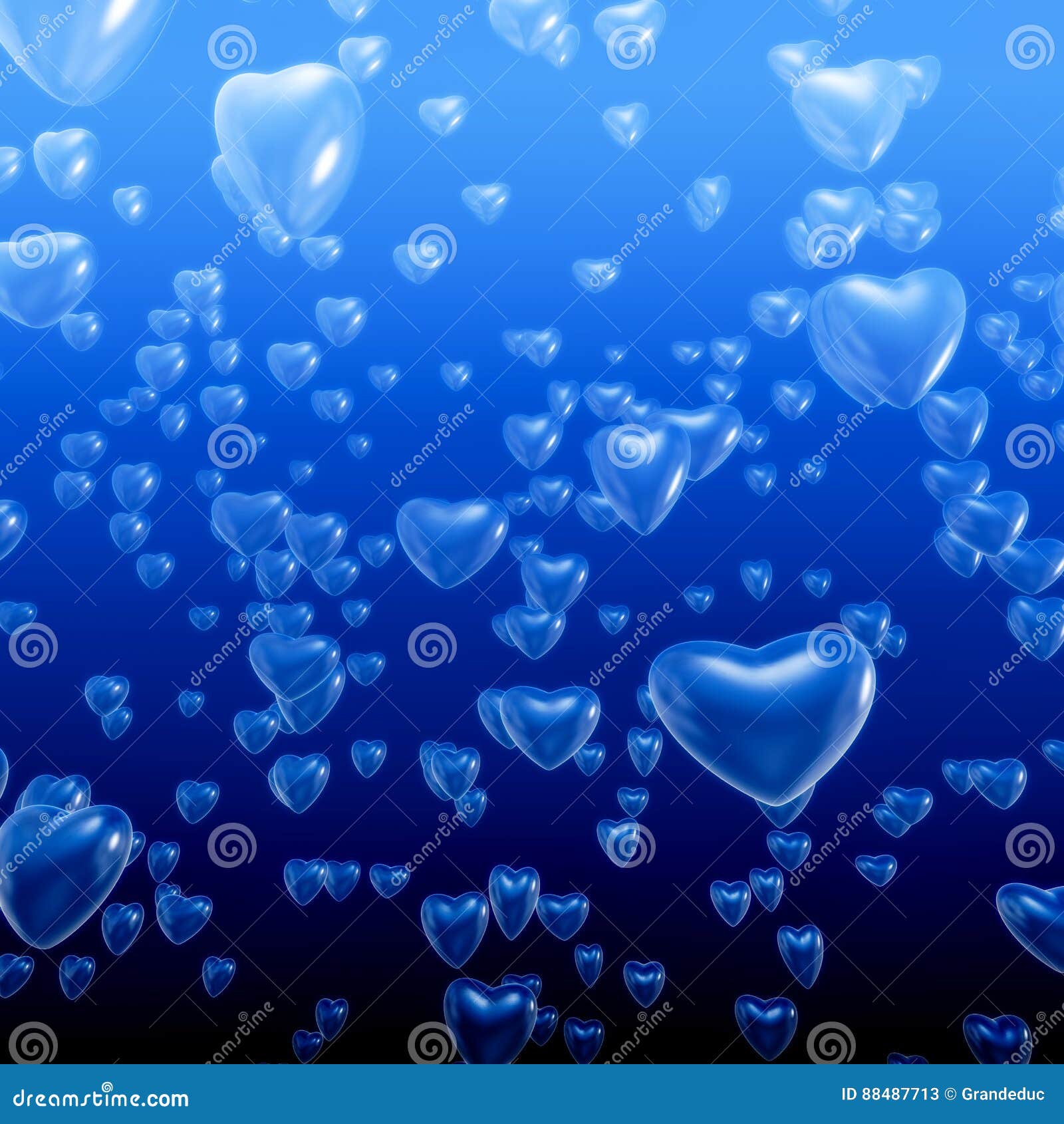 Heart bubbles underwater stock illustration. Illustration of float ...