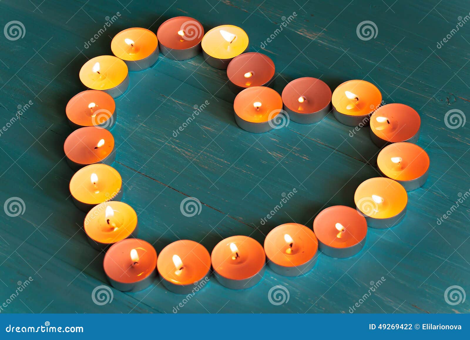 The heart of the candles stock photo. Image of valentine 49269422