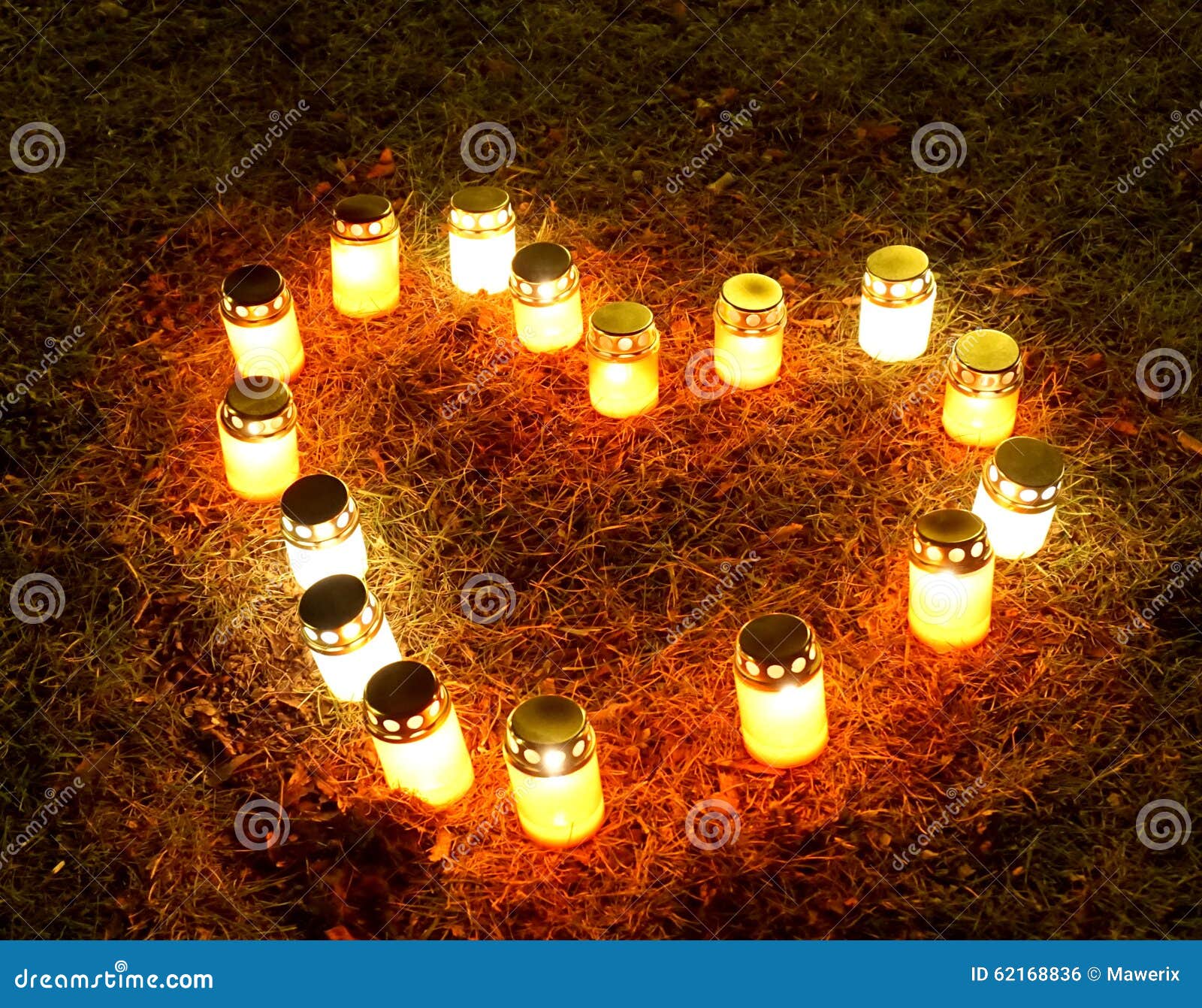 Heart candles stock photo. Image of candle, fire, group 62168836