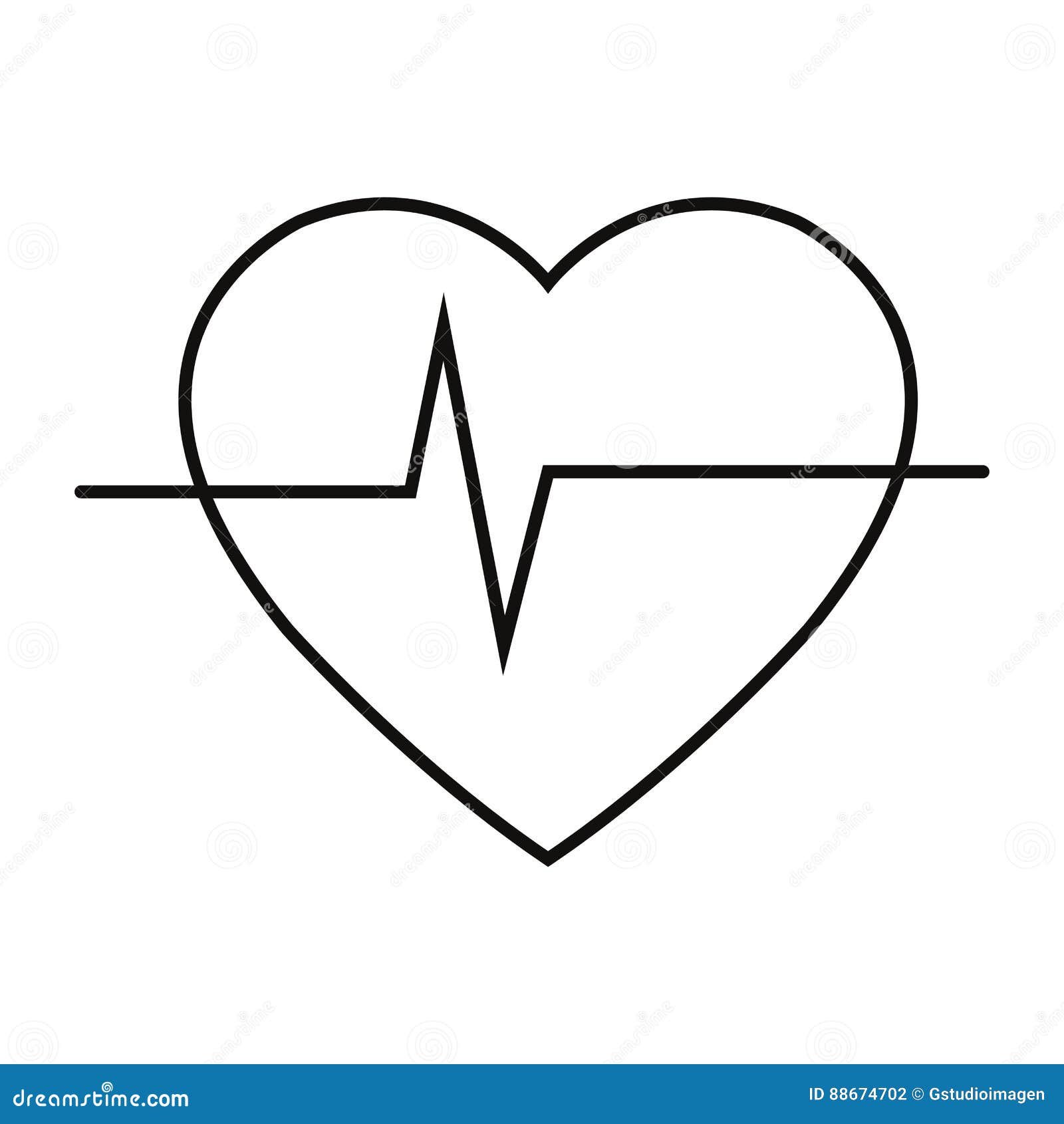 Heart cardio icon stock vector. Illustration of diagnosis - 88674702