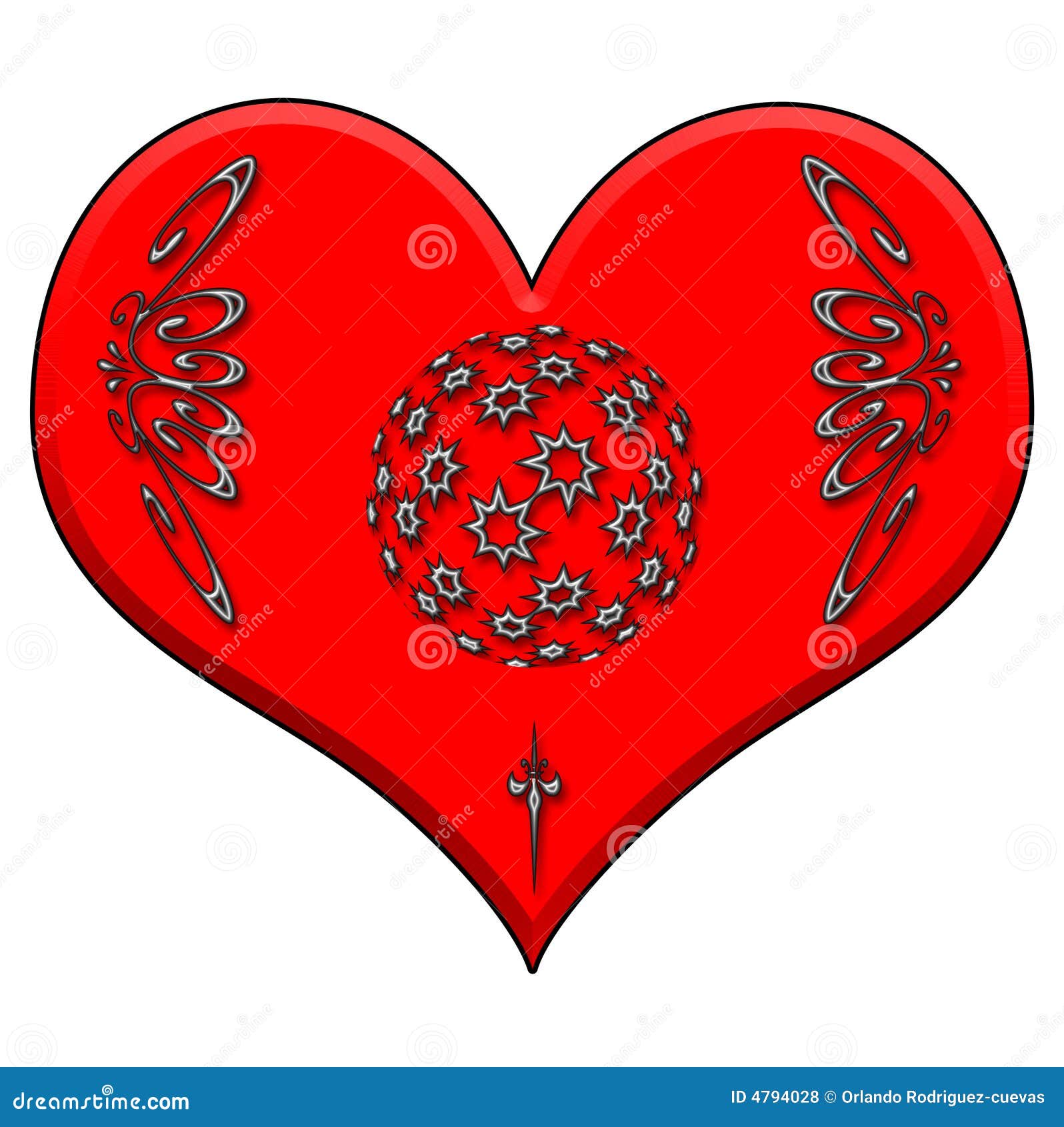 Heart for Cards stock illustration. Illustration of three - 4794028
