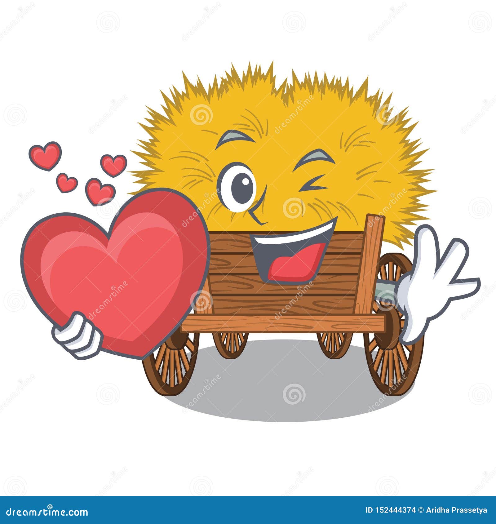 with heart cartoon hayride toy in a drawer