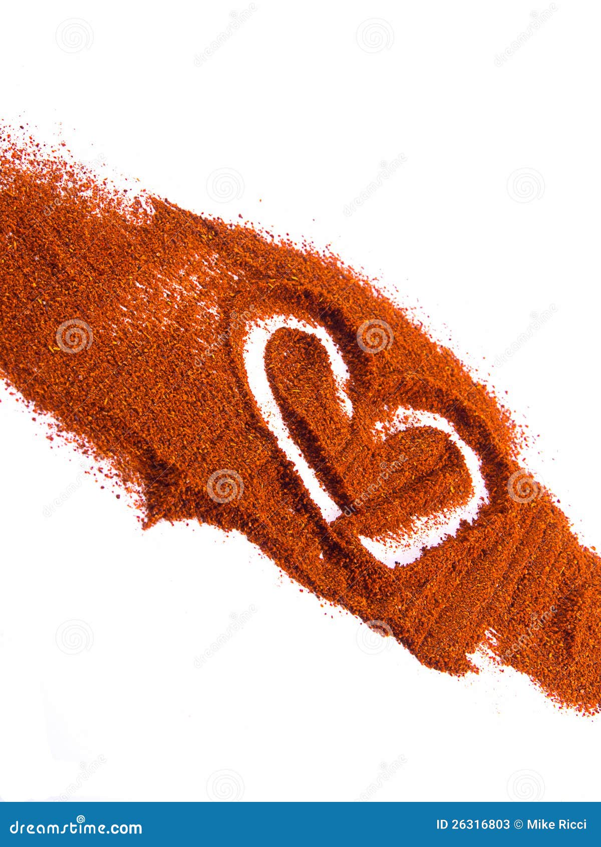 Heart in cayenne stock image. Image of culinary, instant 26316803