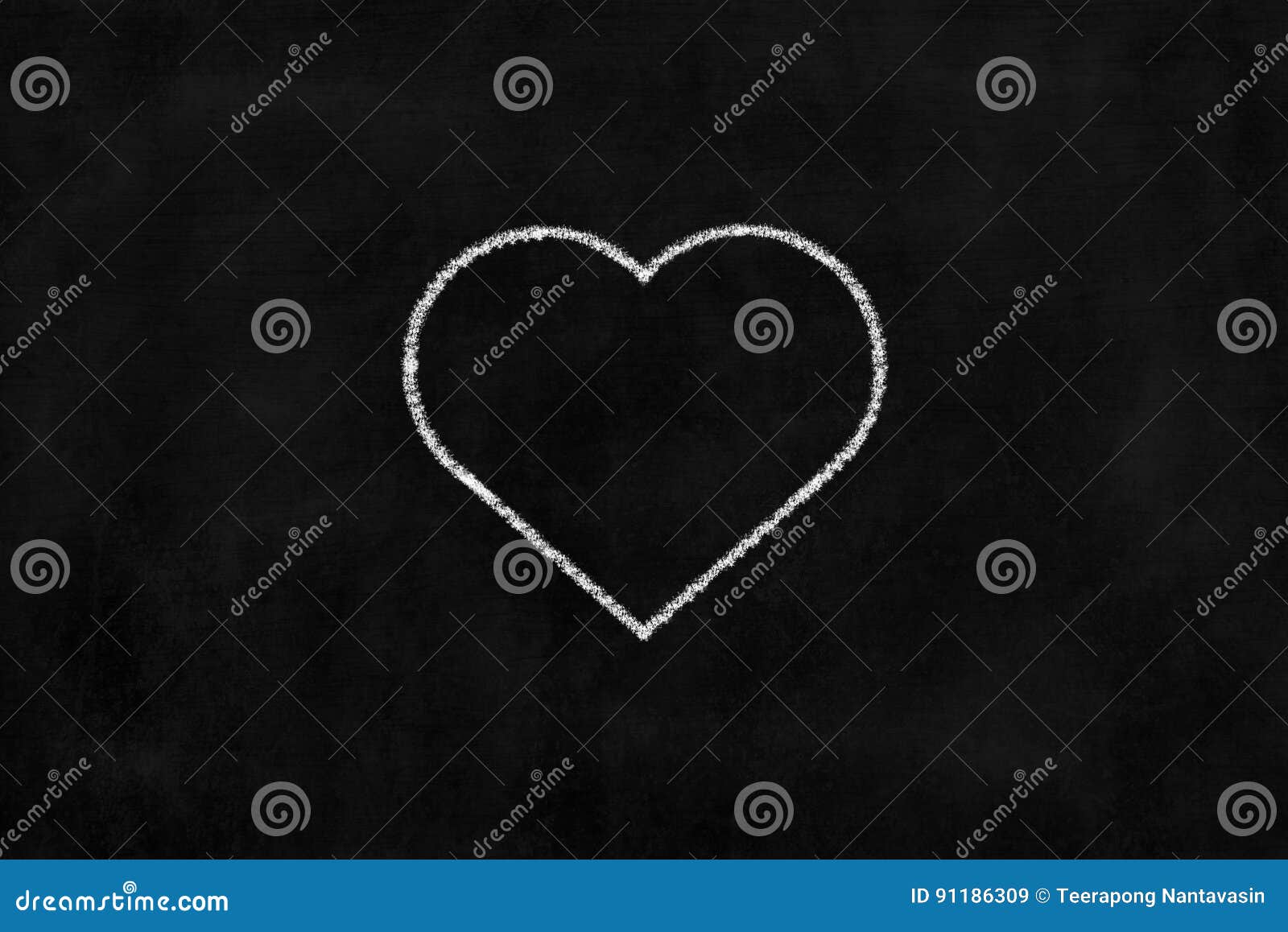 Heart Chalk Drawing. stock image. Image of emotion, brush 91186309