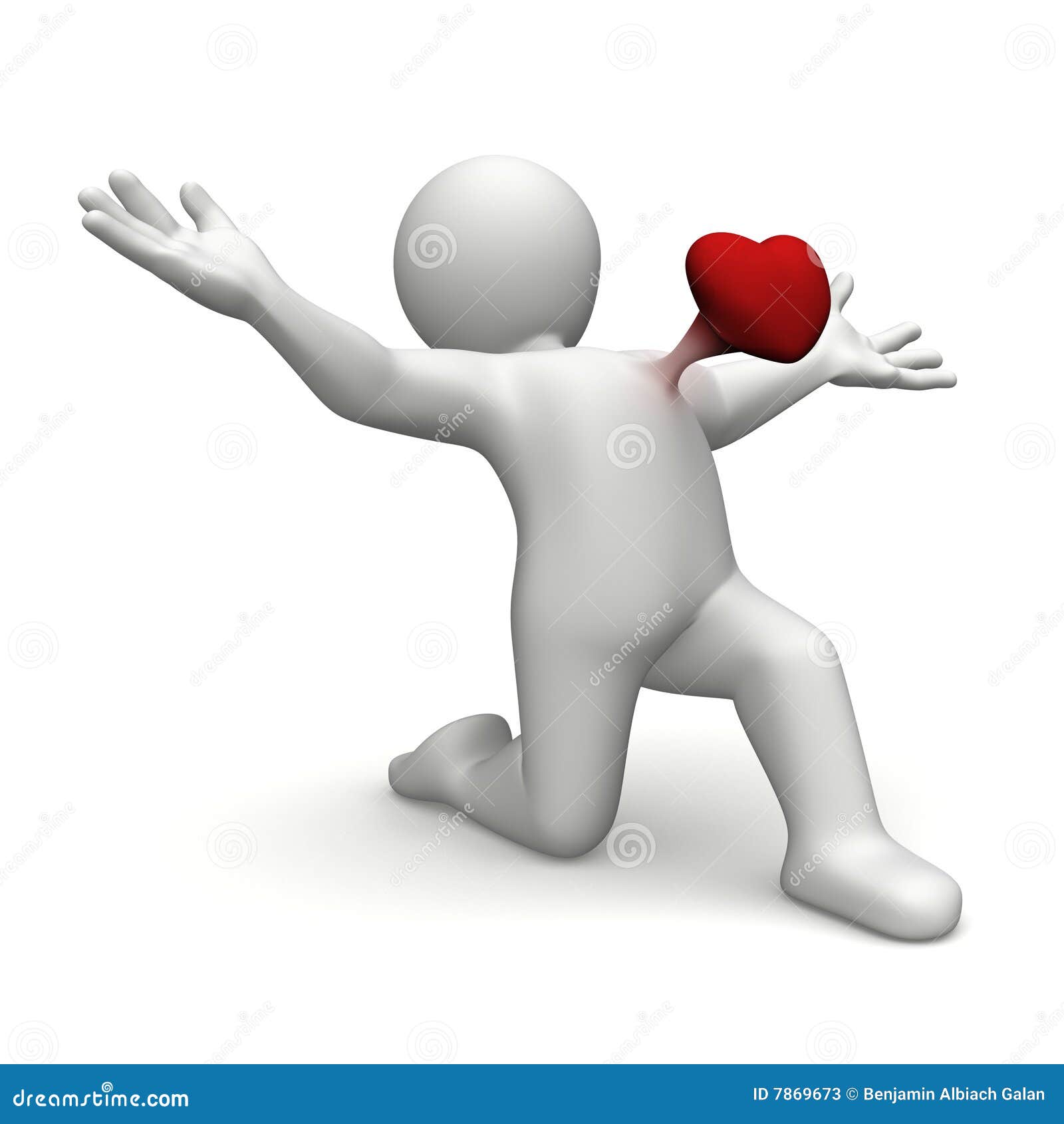 Heart in the chest stock illustration. Illustration of romantic 7869673