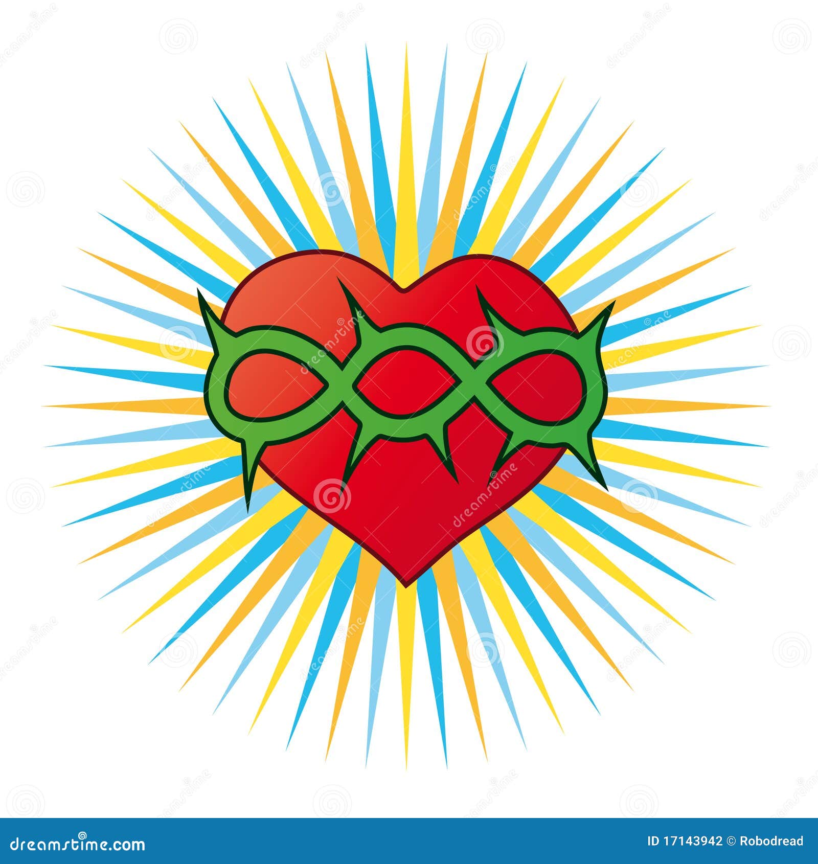 Heart, a Christian symbol stock vector. Illustration of christian