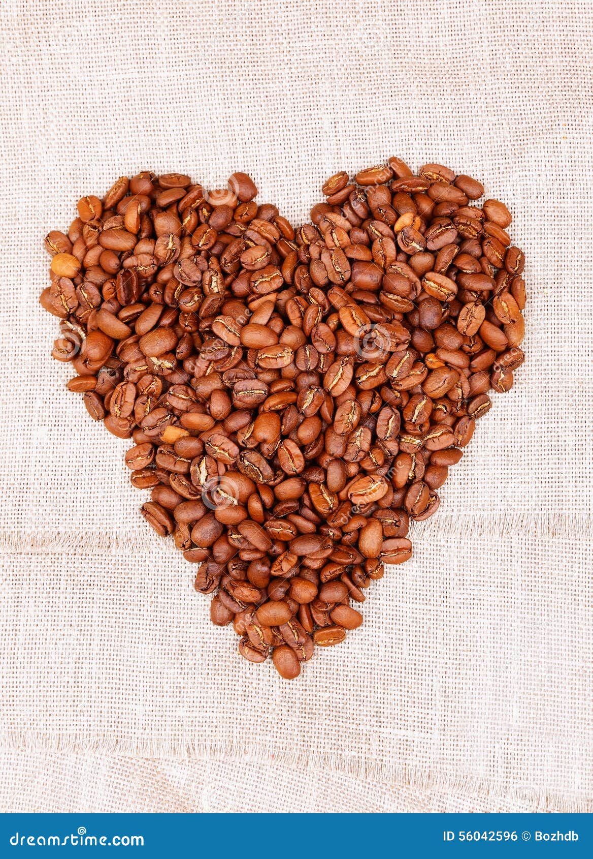 Heart from coffee beans stock photo. Image of aromatic 56042596