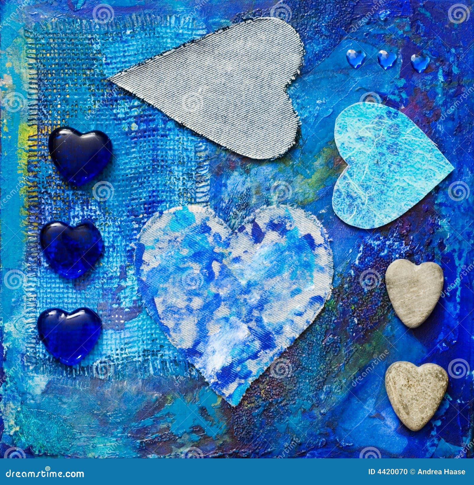 Heart Collage stock photo. Image of blue, love, shaped 4420070