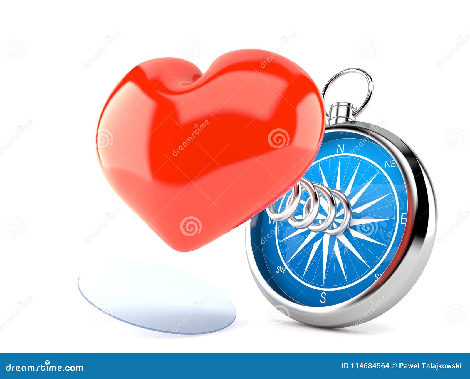 Heart with compass stock illustration. Illustration of guidance 114684564