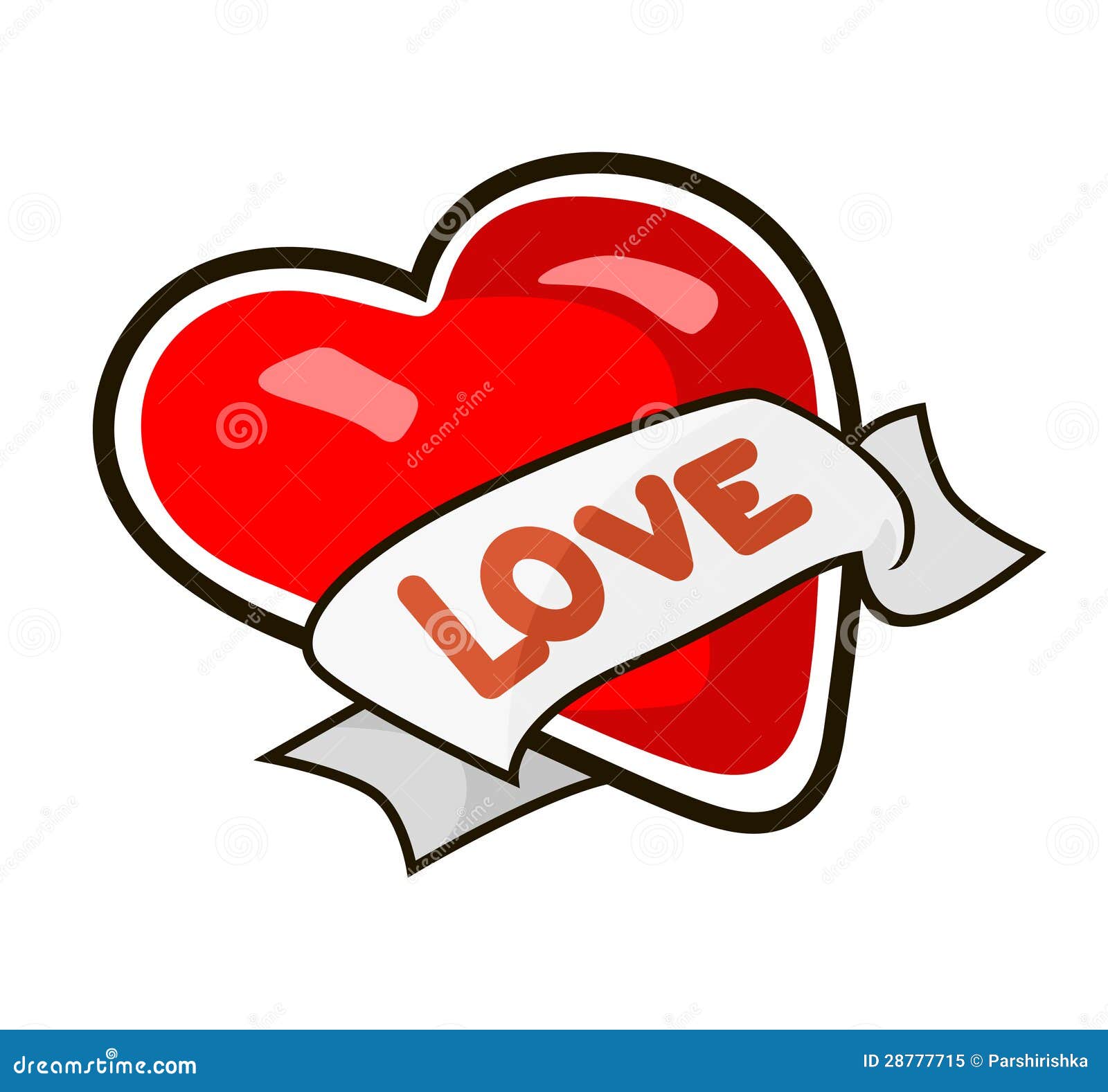 Heart covered by a tape stock vector. Illustration of fond 28777715
