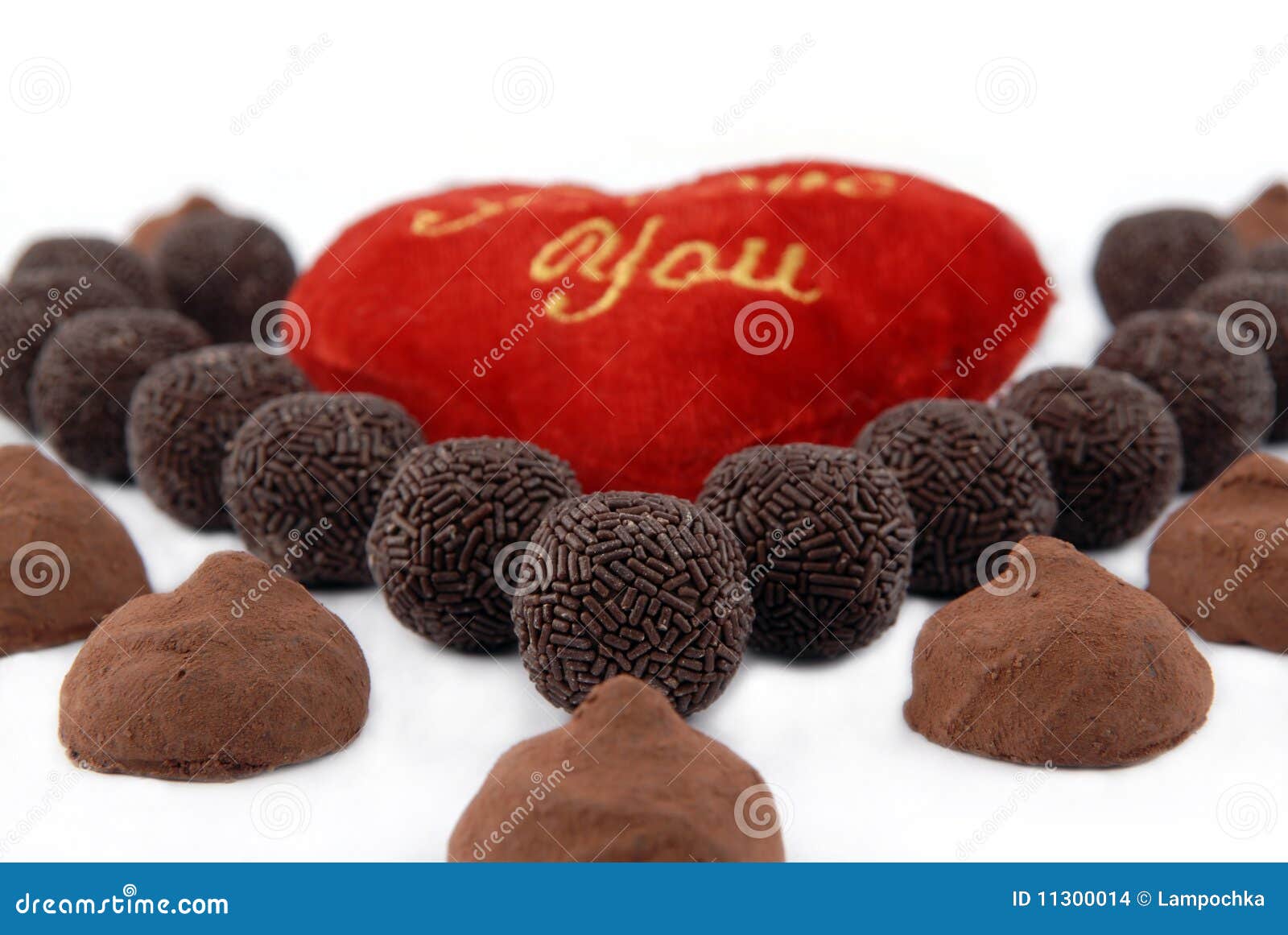 Heart Decorated with Truffle and Chocolate Stock Photo Image of