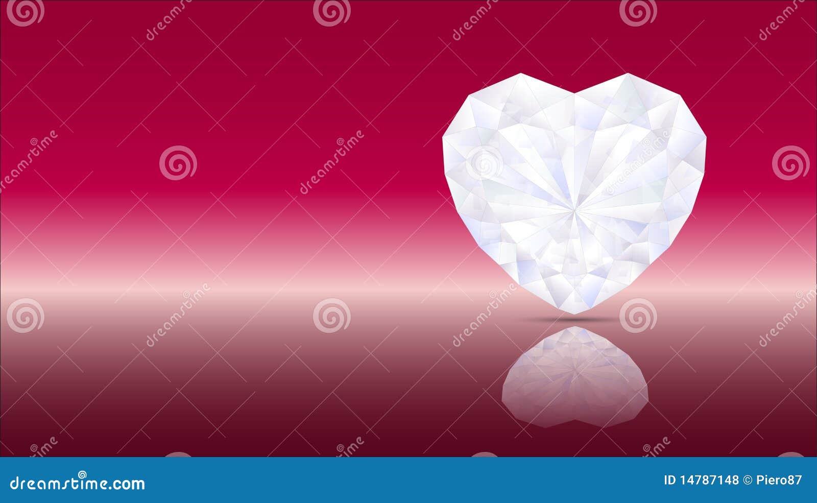 Heart diamond artwork red stock illustration. Illustration of shape
