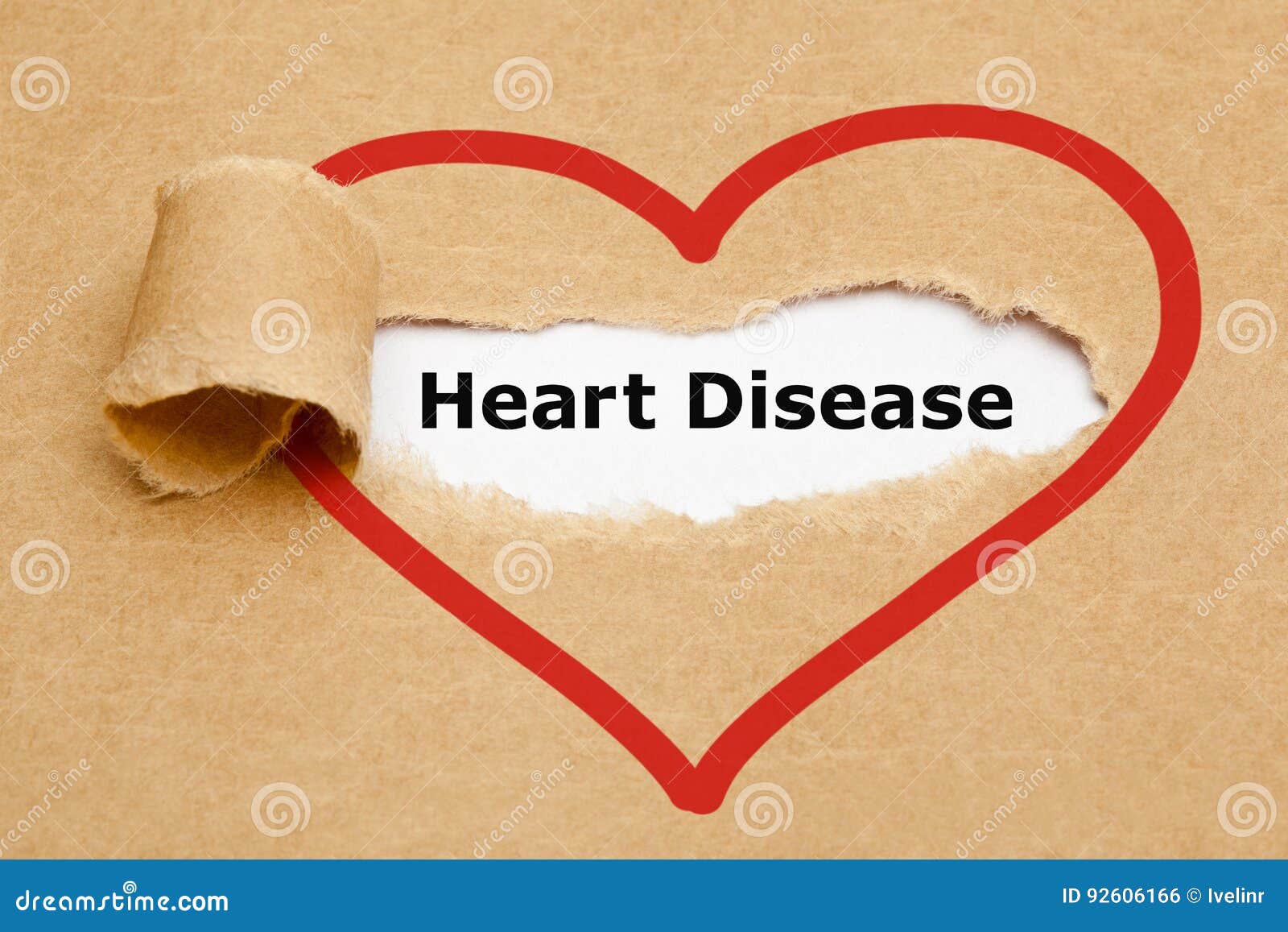 heart disease torn paper