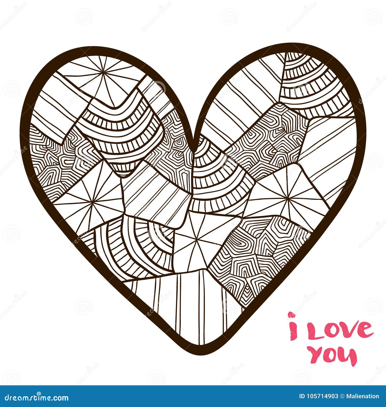 Download Heart Doodle Isolated Art. Vector Illustration For ...