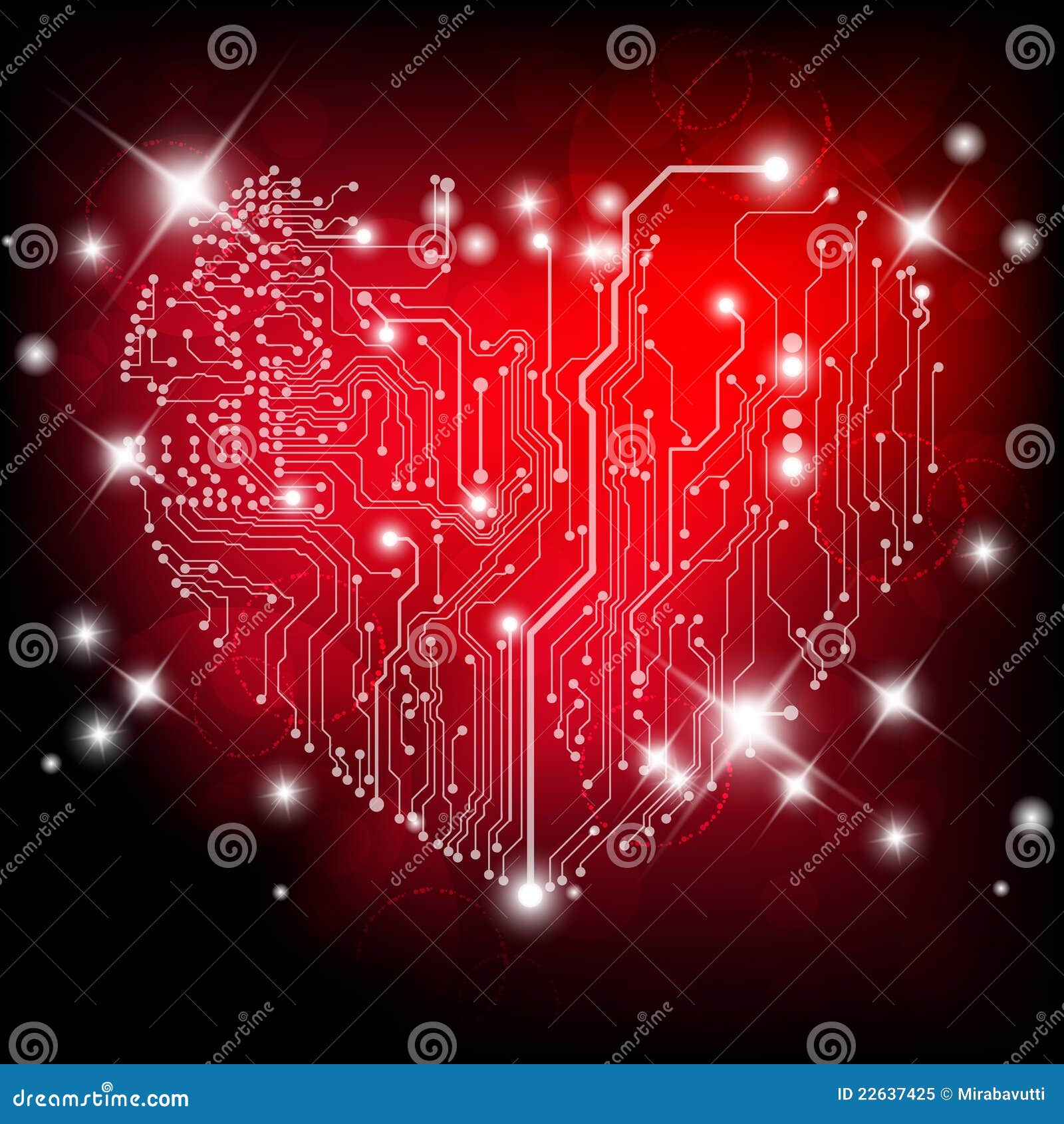 Heart electric board stock vector. Illustration of design 22637425