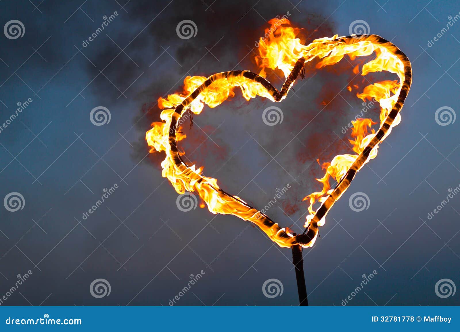 blue fire heart