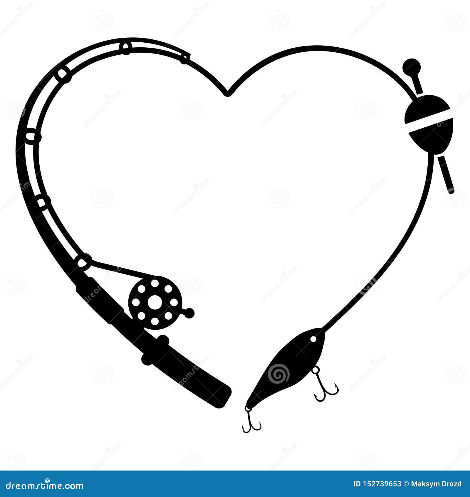 Download Heart Fishing Rod Vector Illustration Stock Vector ...