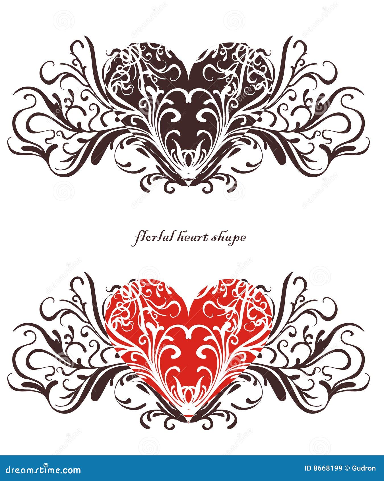 Heart floral design stock vector. Illustration of drawing 8668199