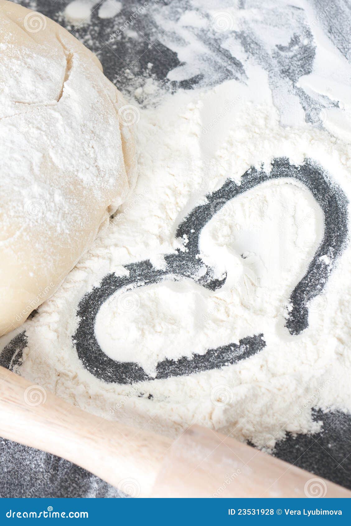 Heart in Flour stock photo. Image of cookies, preparation 23531928