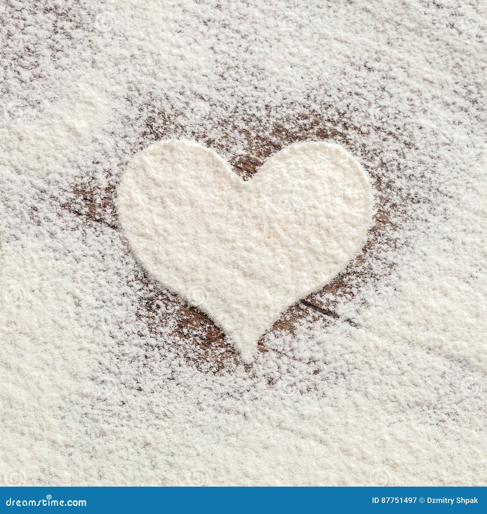 Heart of the Flour Table from Old Boards Stock Image - Image of baking ...