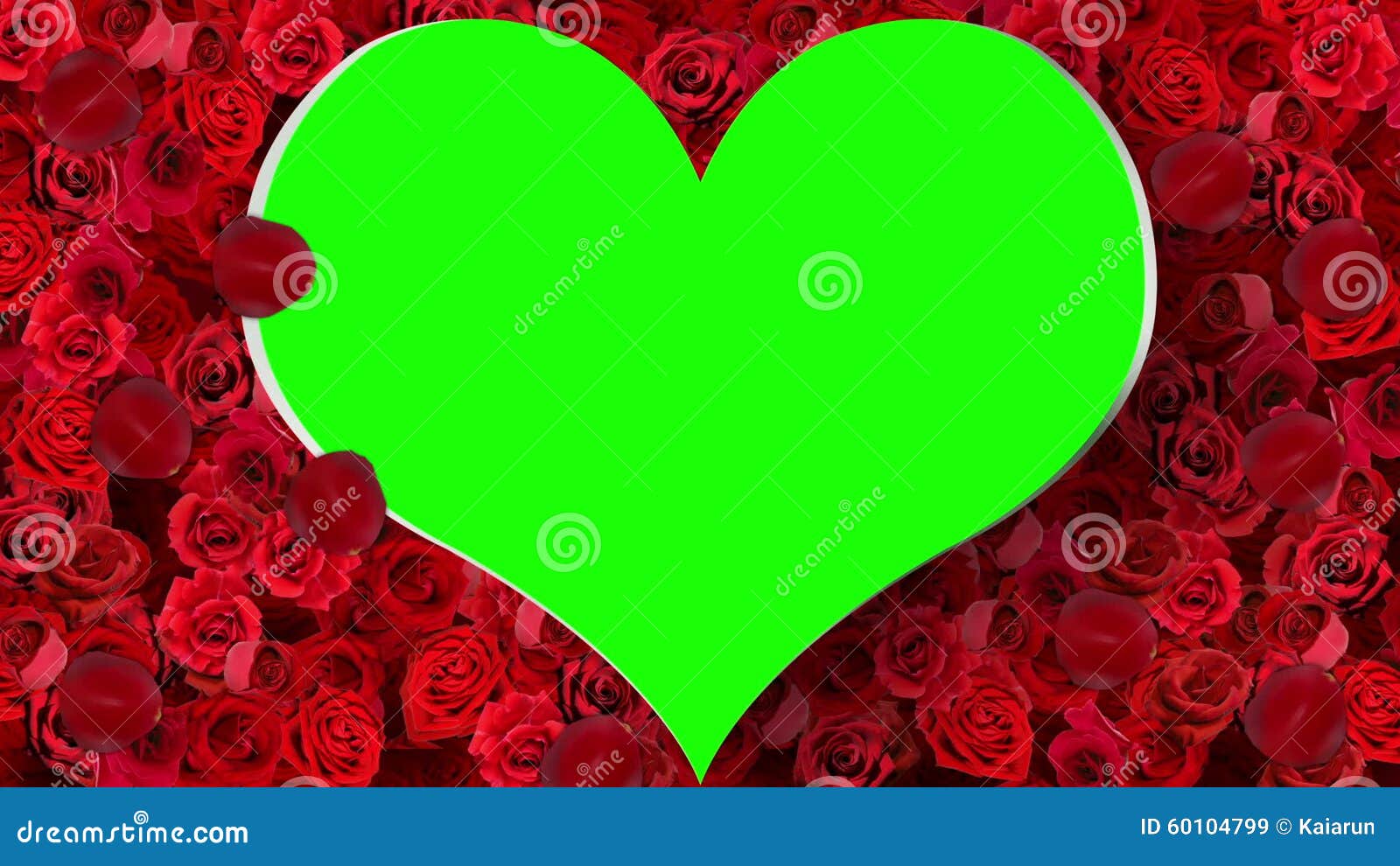 Animated hearts and roses Photo frame effect