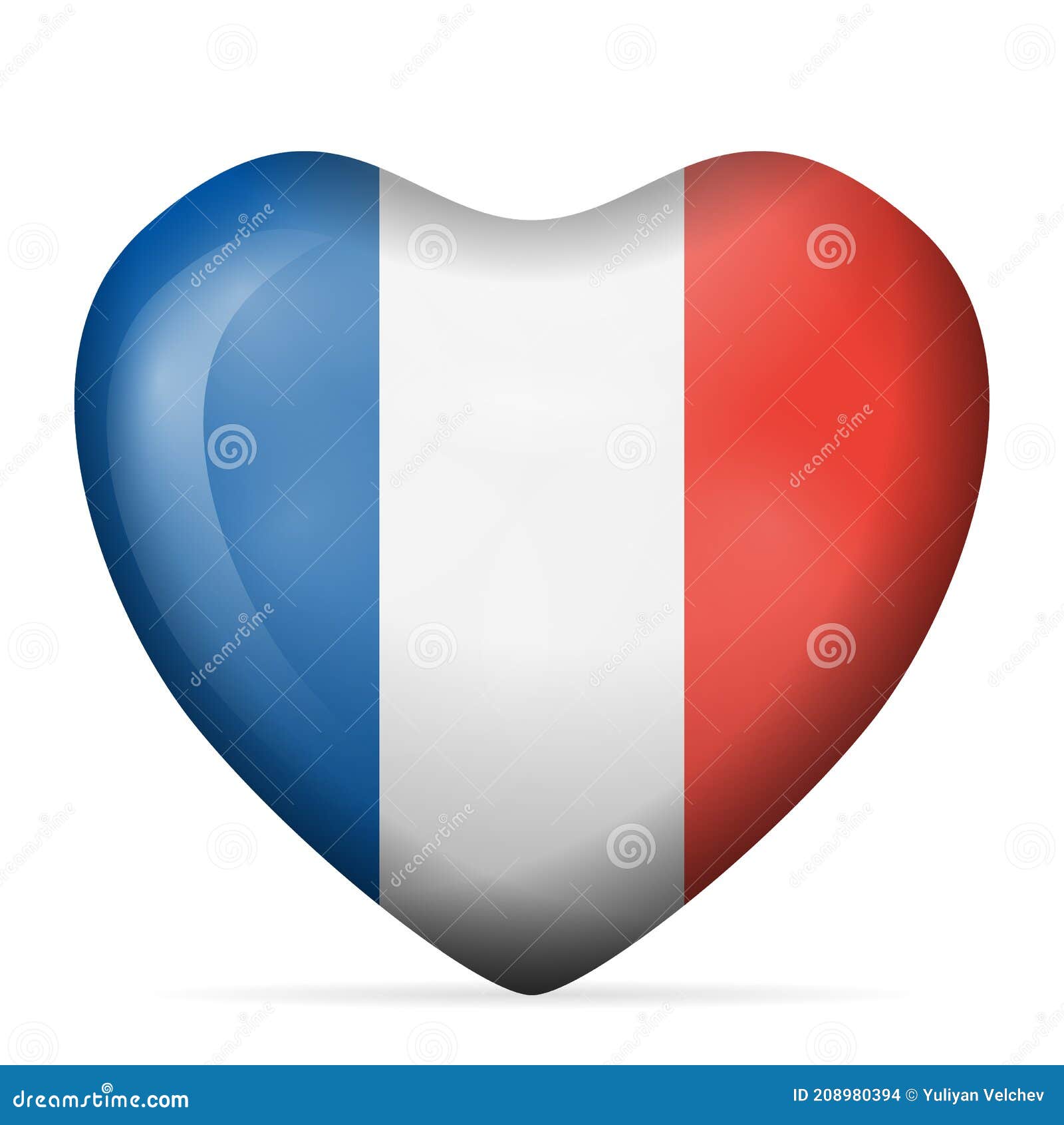 Heart France flag stock vector. Illustration of europe - 208980394