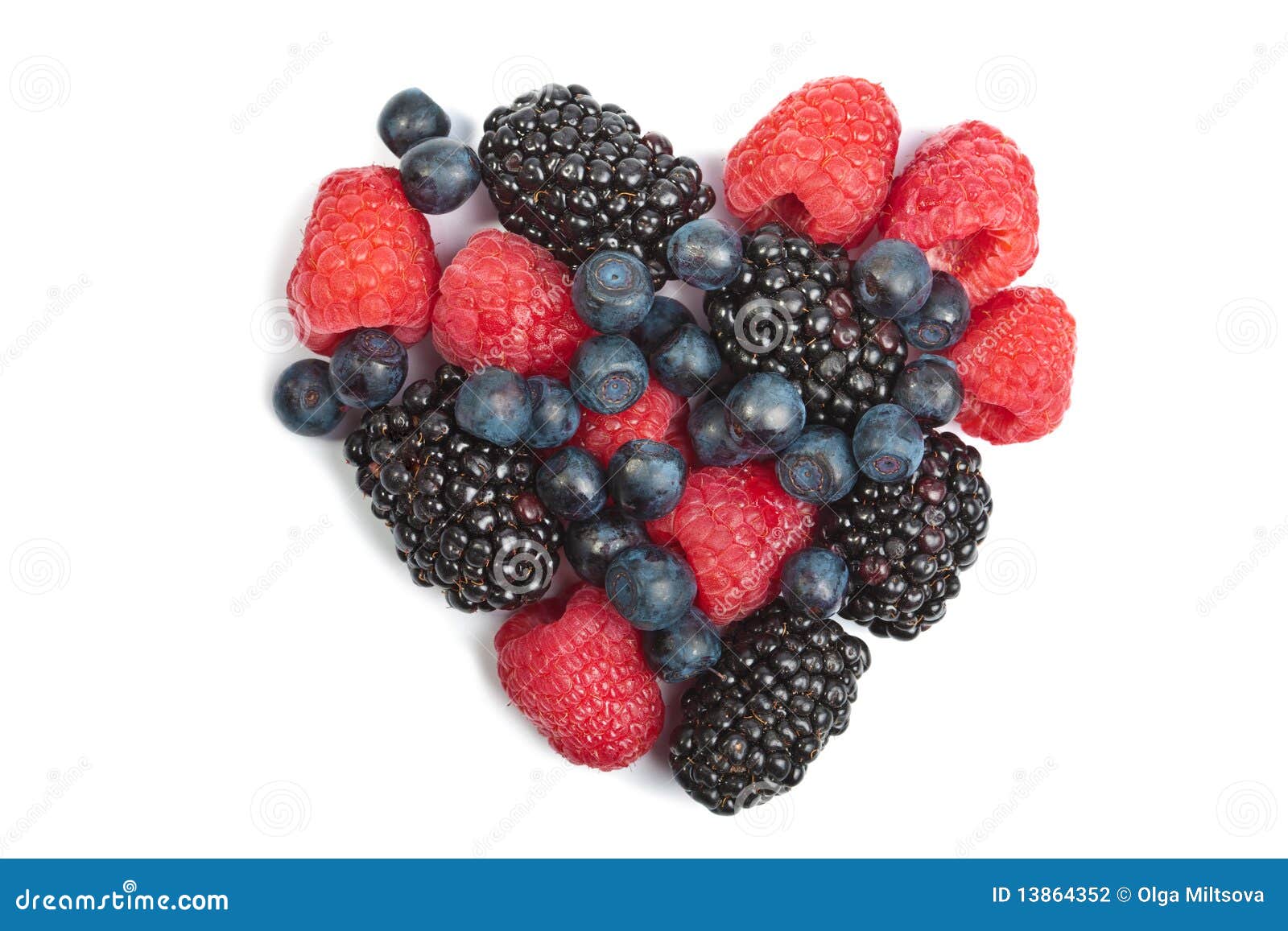 Heart of Fresh Berries Isolated Stock Photo Image of natural, diet