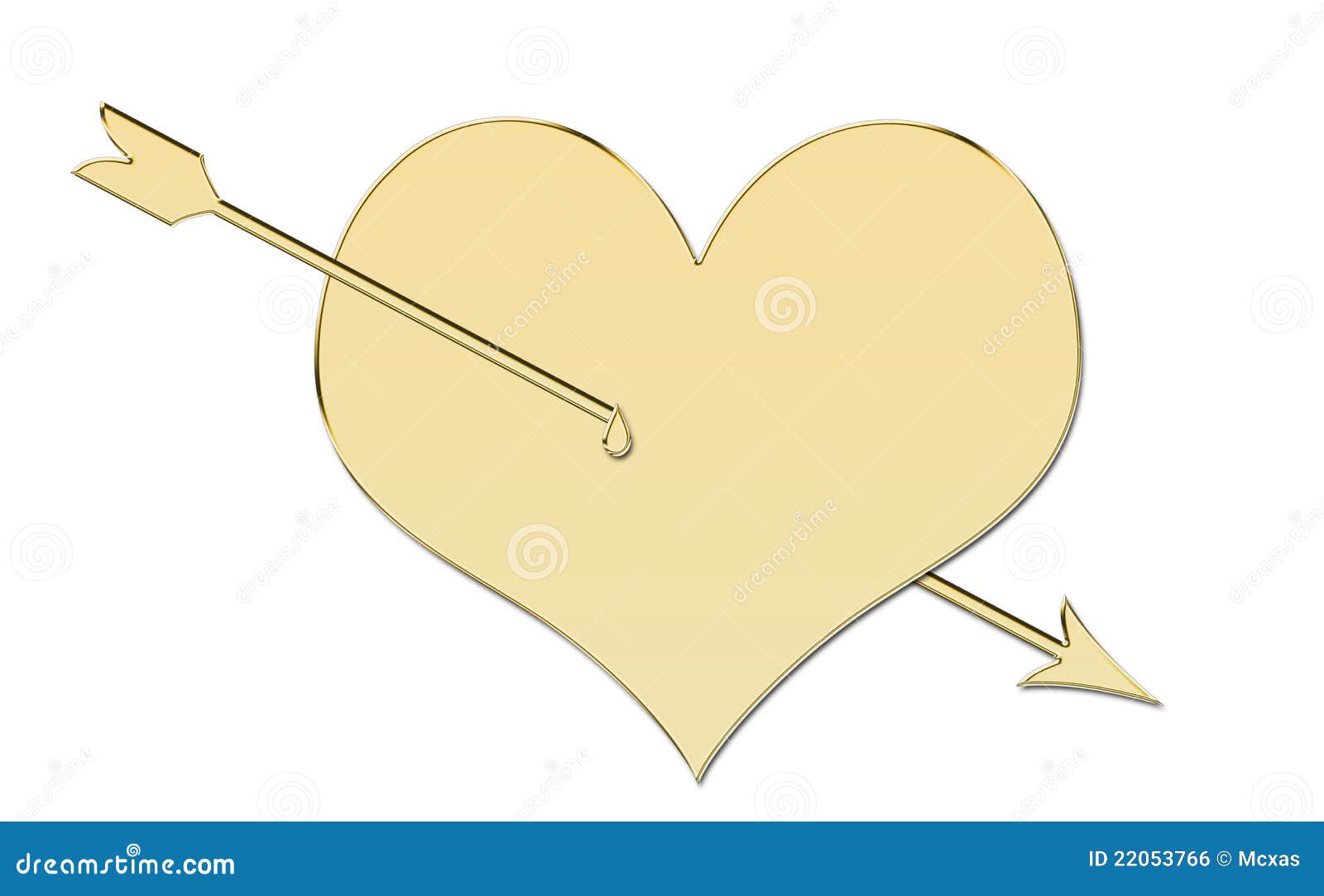 heart of gold with arrow