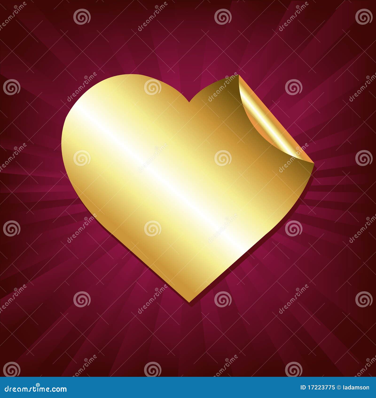 Download Heart Of Gold Sticker. Vector Stock Vector - Illustration ...