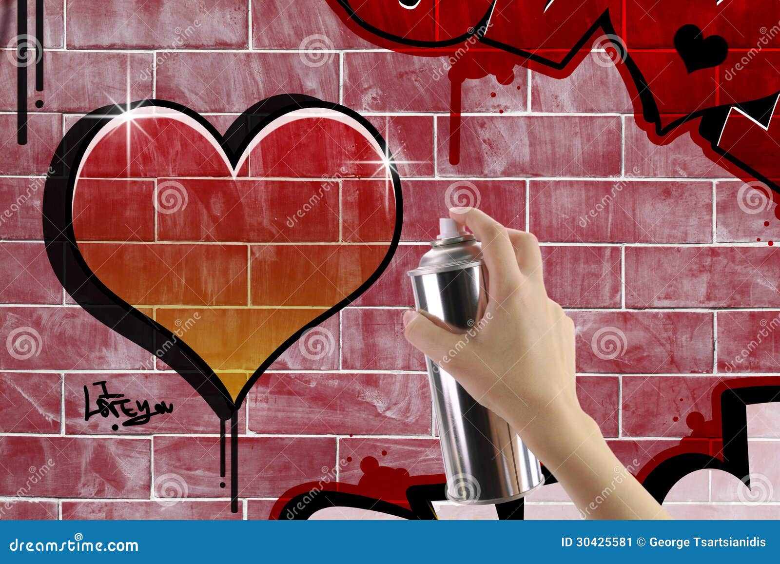 Heart Graffiti Stock Image Image 30425581