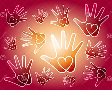 Heart hands background stock vector. Illustration of element - 18229364
