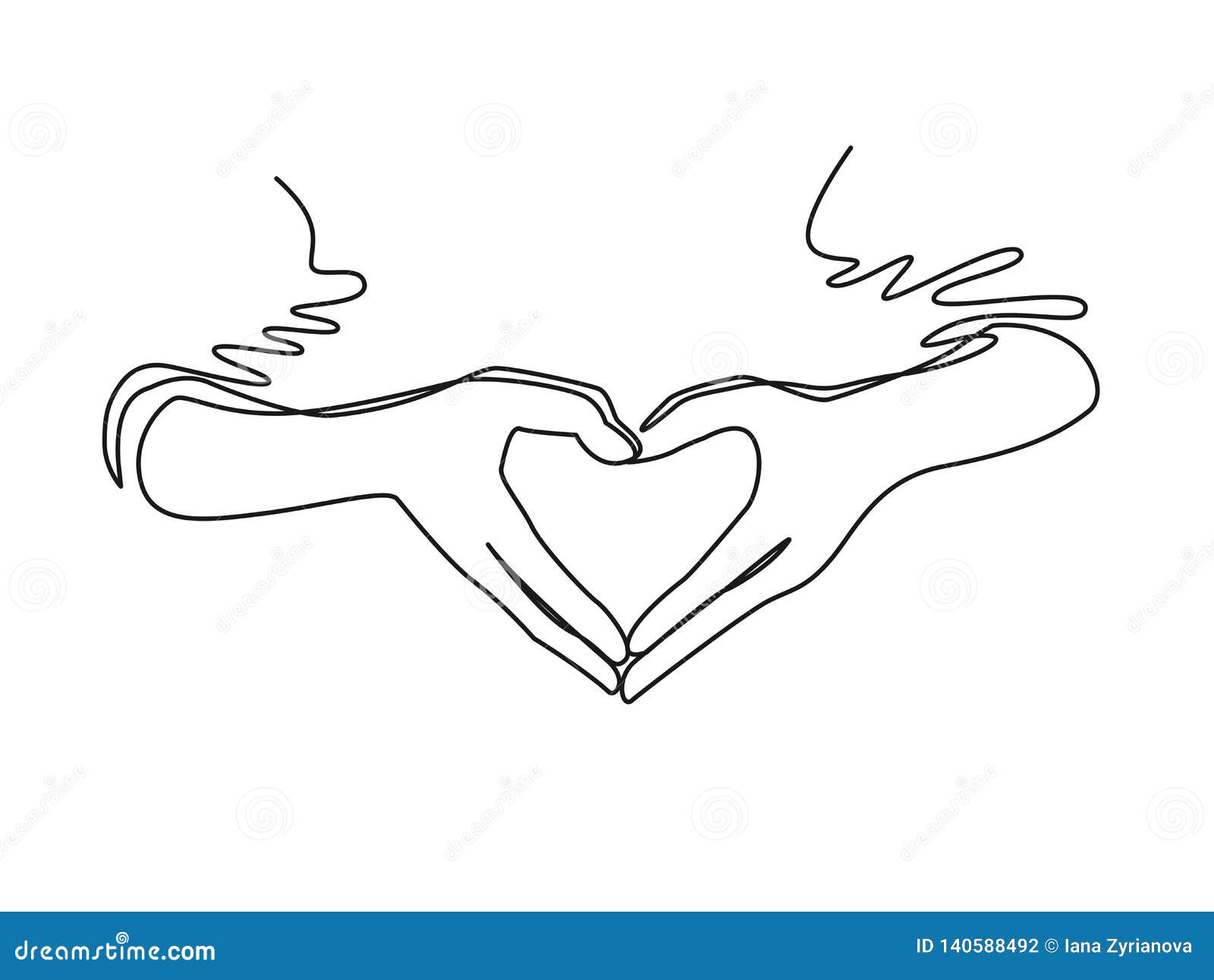 heart hands drawing