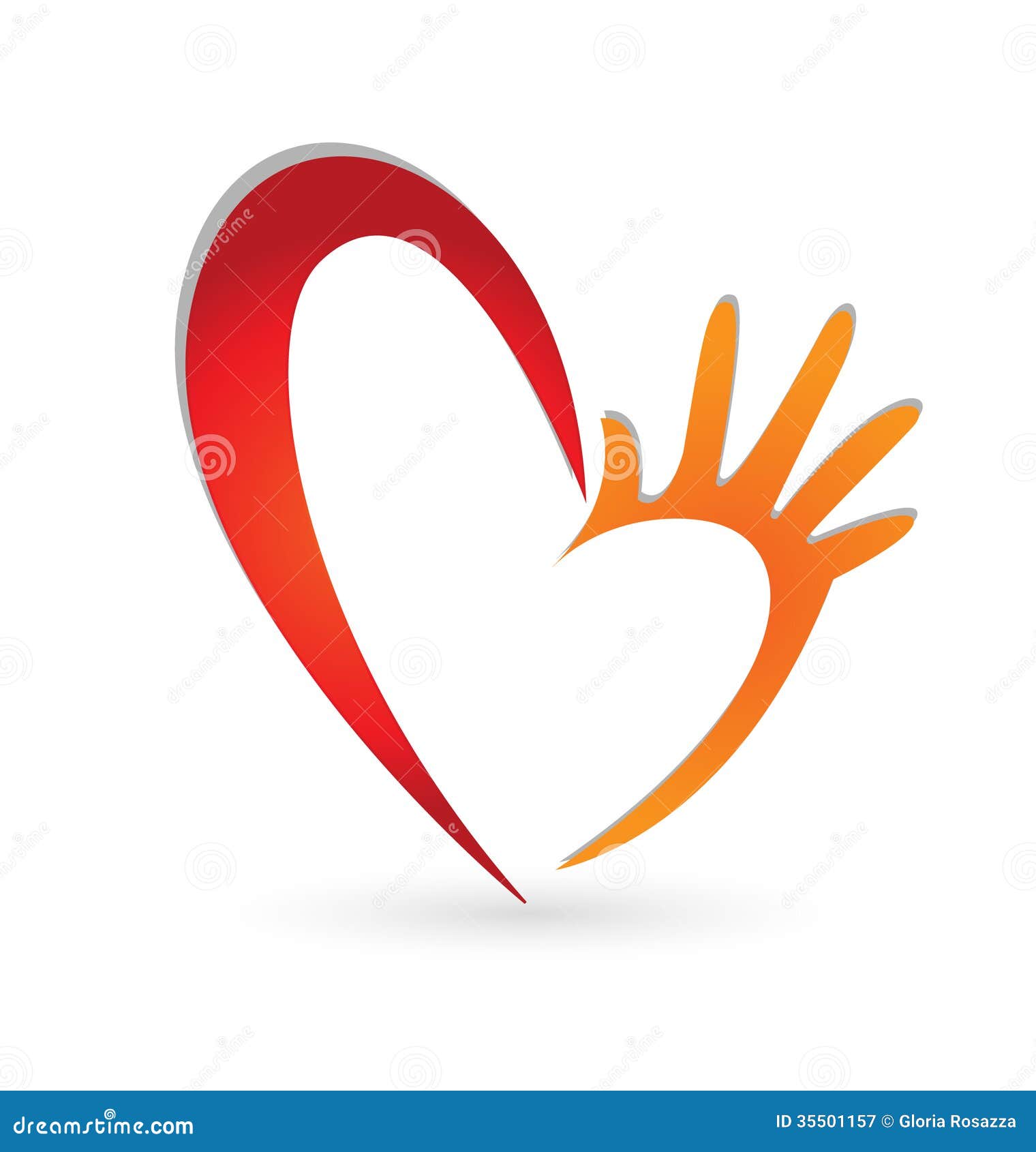 Heart Hands Logo Royalty Free Stock Photography - Image 