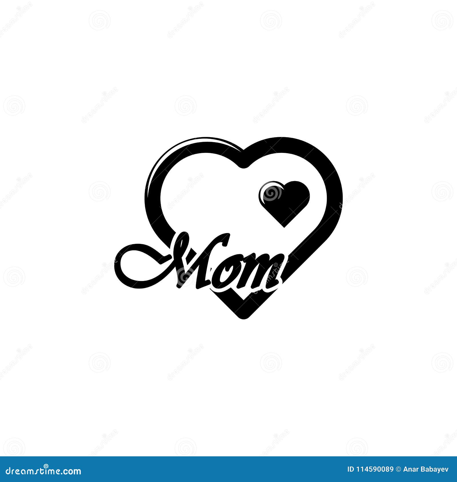 Heart I Love You Mom Icon. Element of Mothers Day Icon. Premium ...