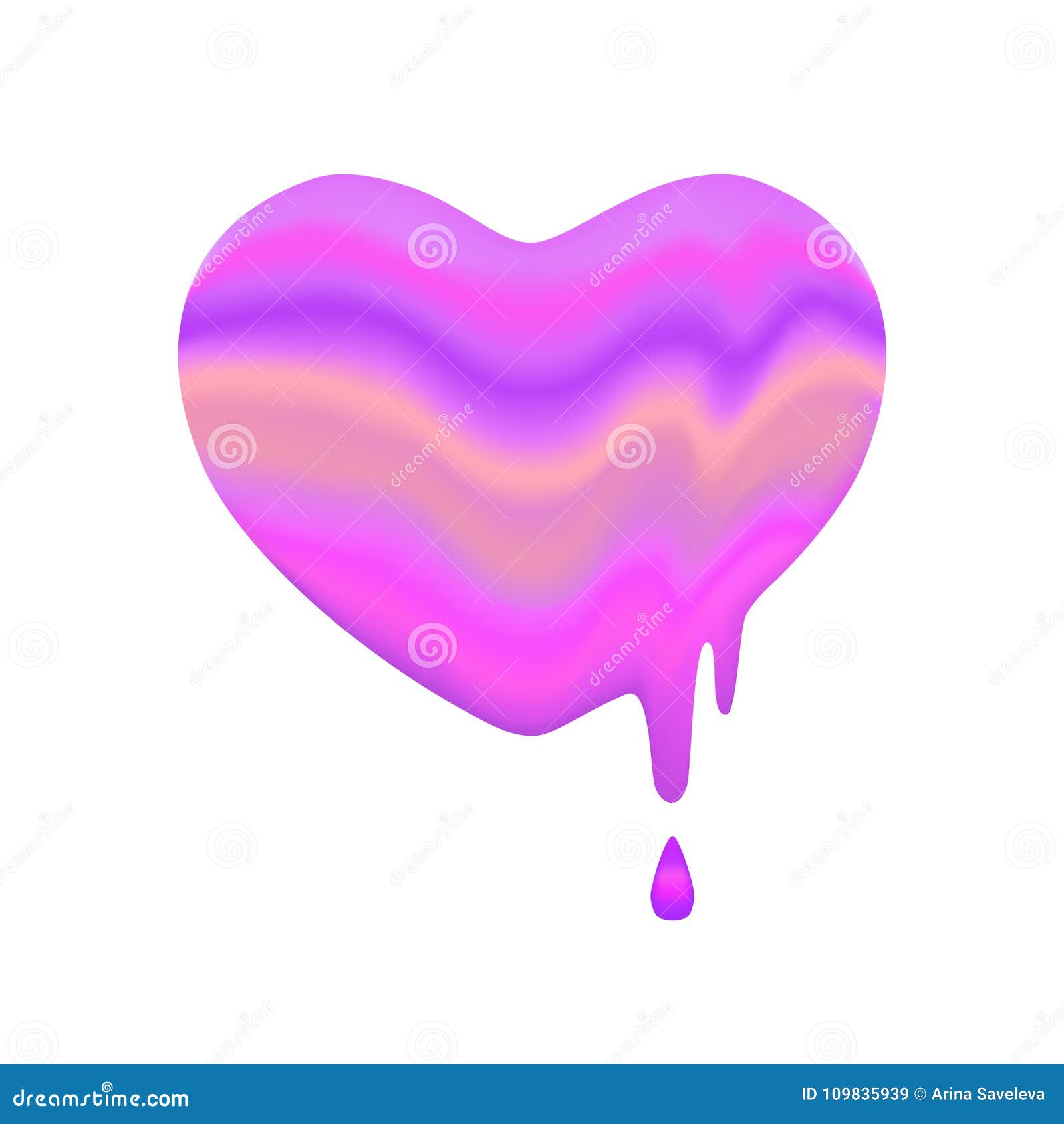 heart icon, love . valentine`s day sign, emblem with drips on a white background. trendy soft pink color. 