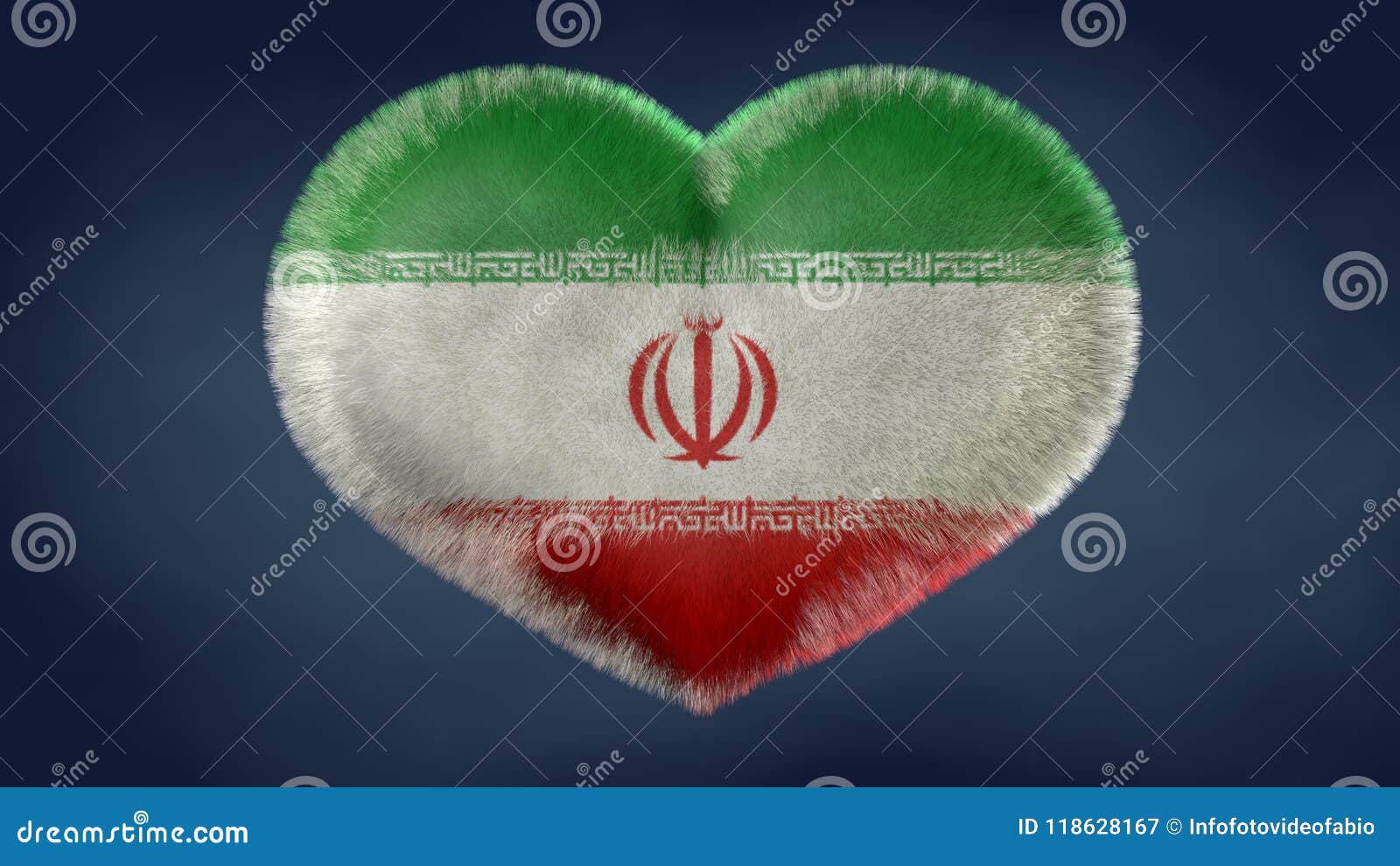 heart of iran flag.