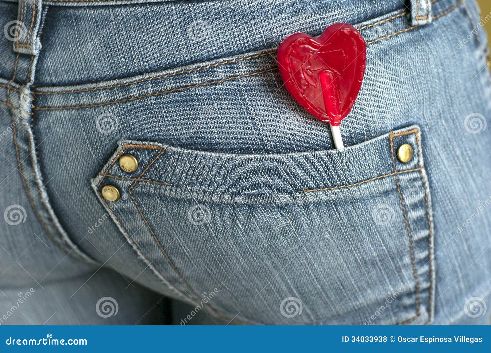 Heart in a jeans pocket stock photo. Image of valentines 34033938